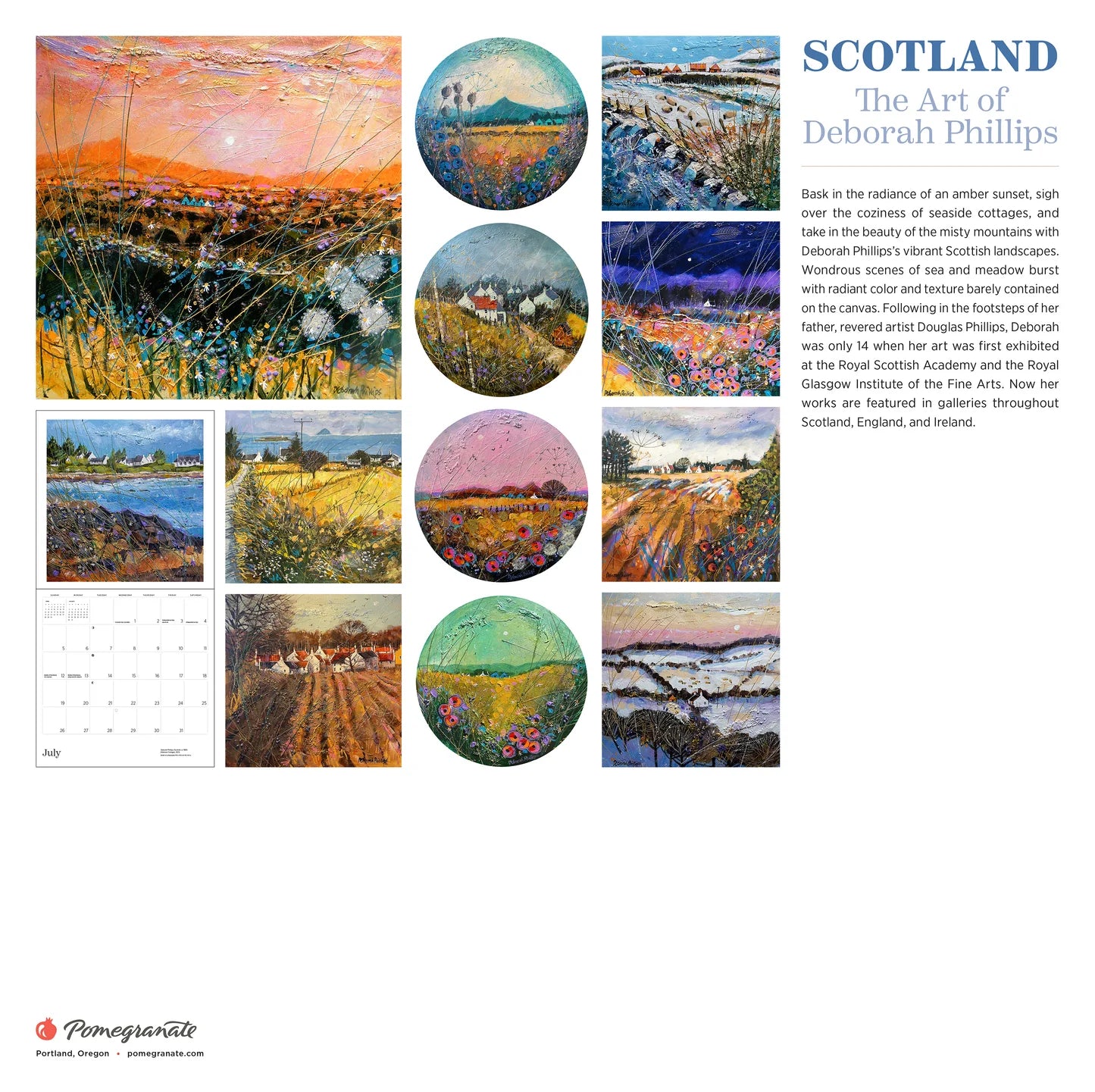 Scotland: The Art of Deborah Phillips 2026 Wall Calendar