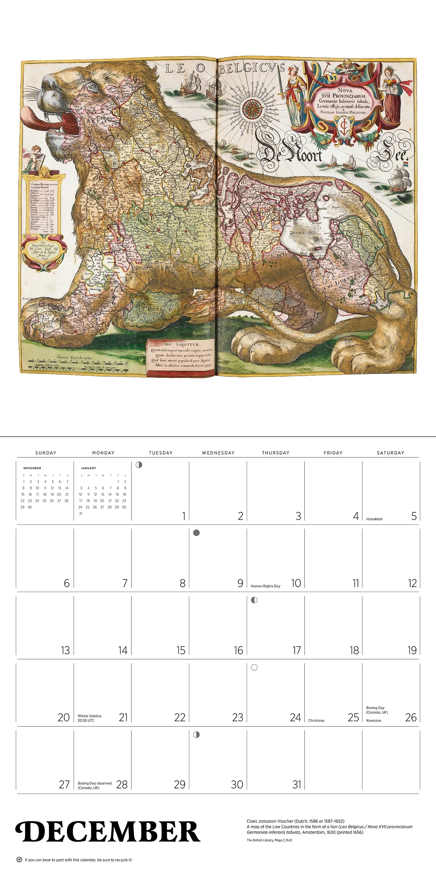 Antique Maps 2026 Wall Calendar