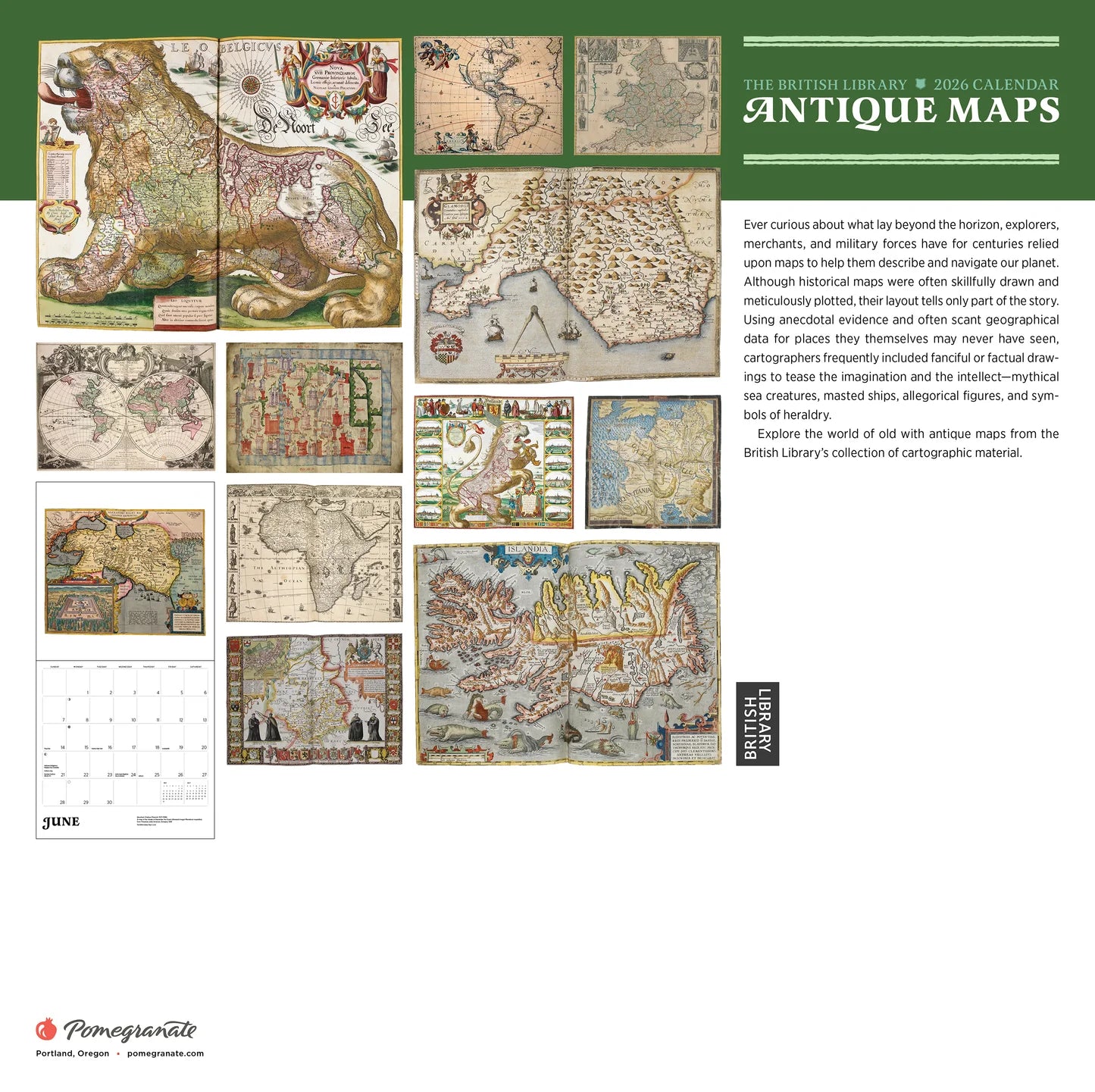 Antique Maps 2026 Wall Calendar