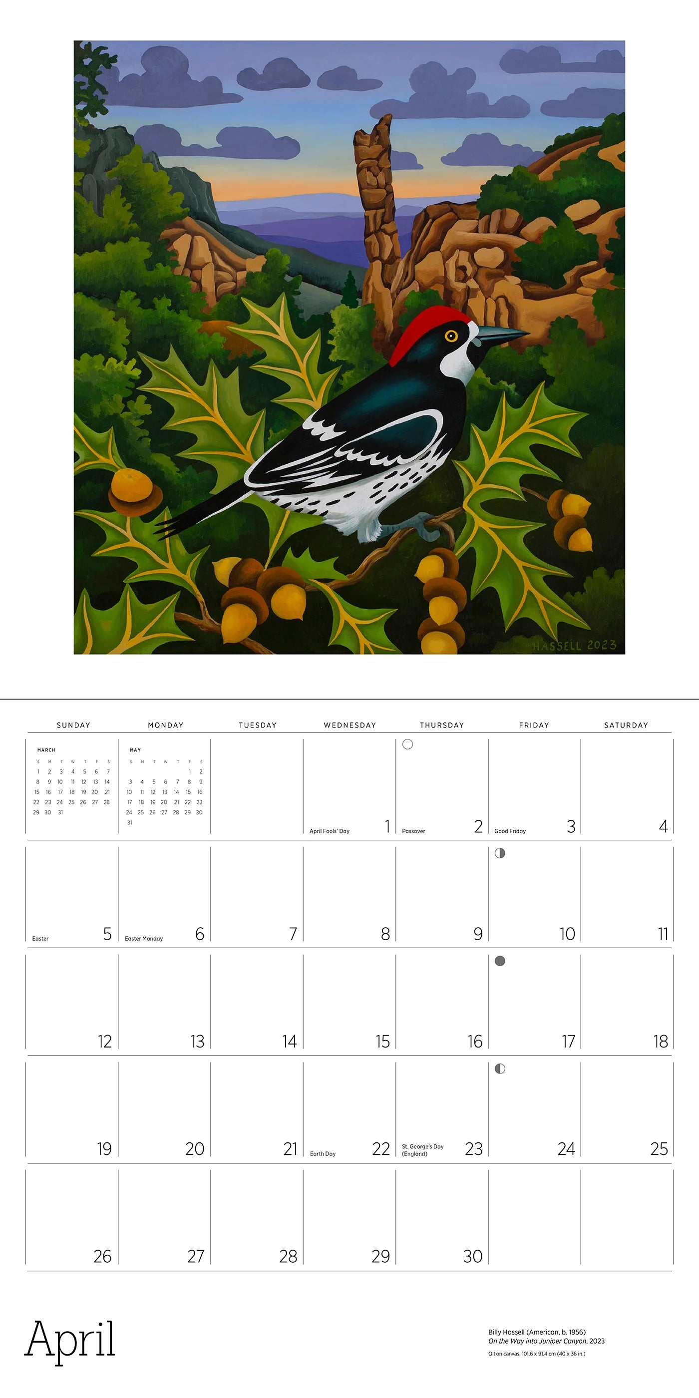 In The Wild: The Art of Billy Hassell 2026 Wall Calendar