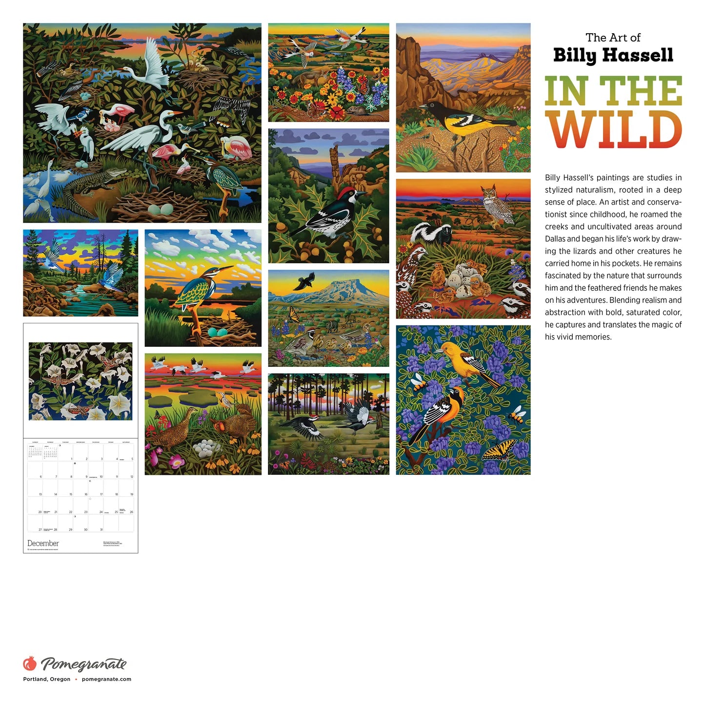 In The Wild: The Art of Billy Hassell 2026 Wall Calendar