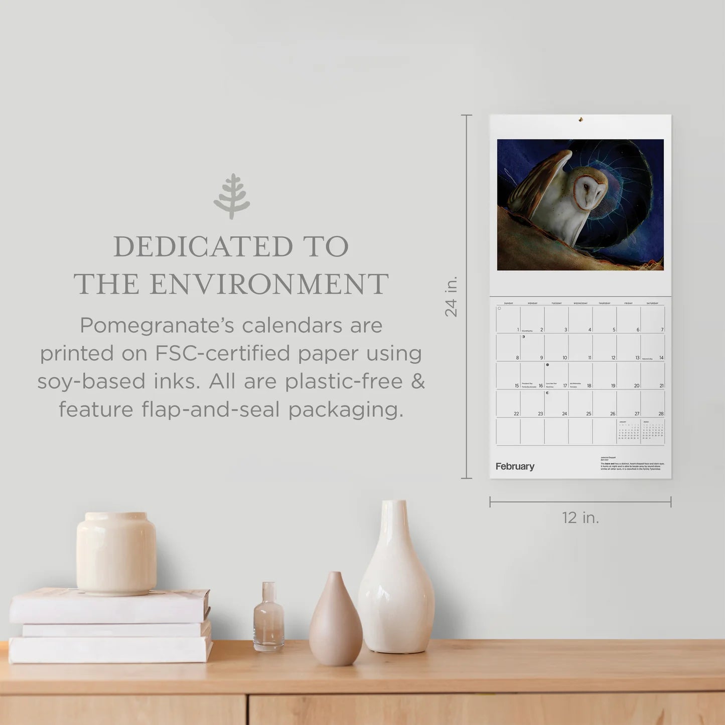 Owls: Jeannine Chappell 2026 Wall Calendar