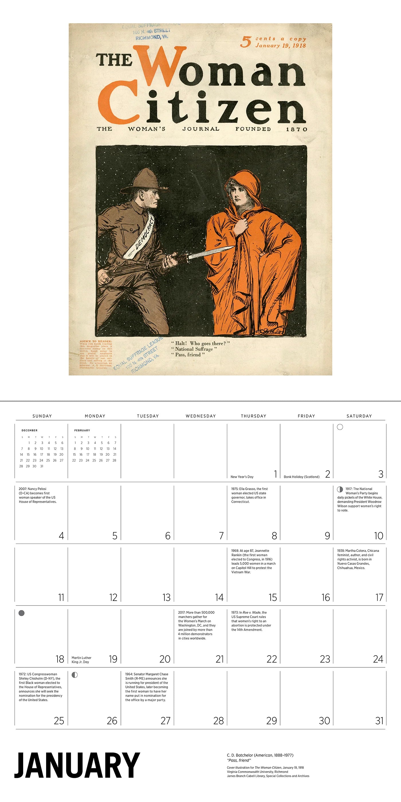 The Fight For Women's Rights 2026 Wall Calendar