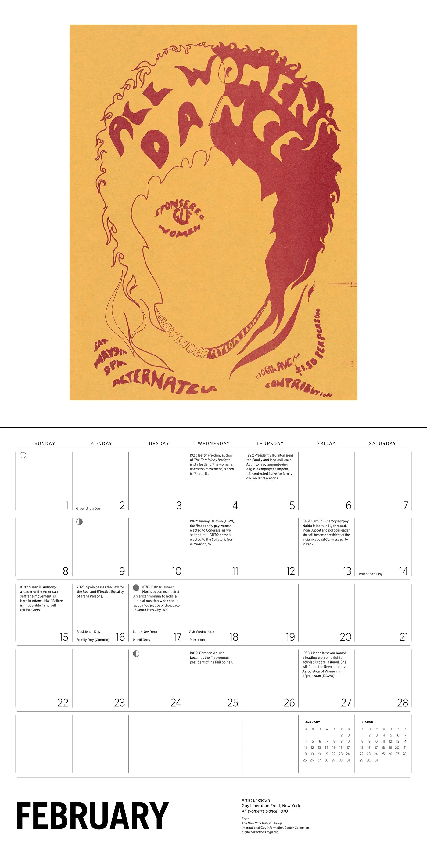 The Fight For Women's Rights 2026 Wall Calendar