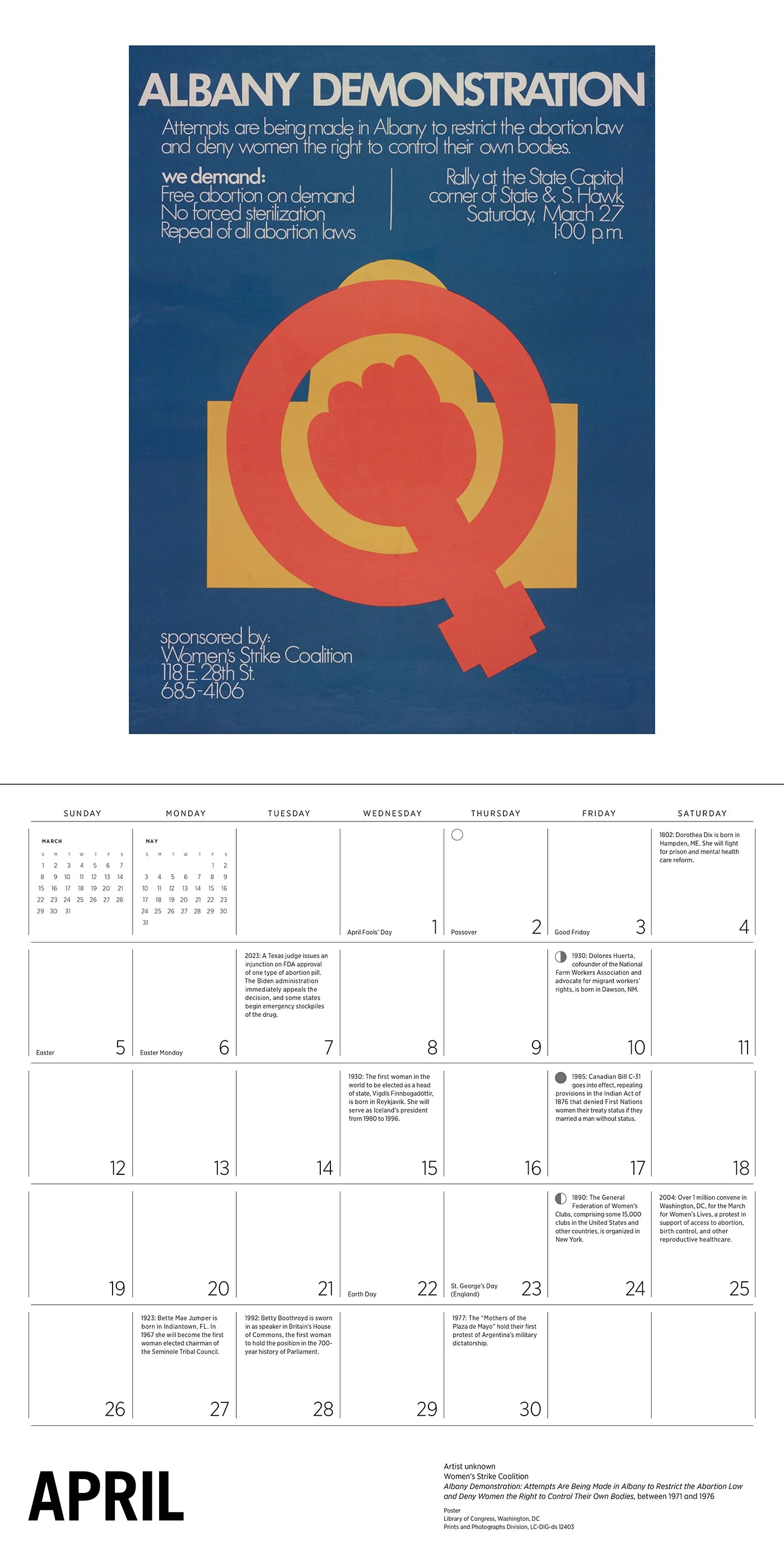 The Fight For Women's Rights 2026 Wall Calendar