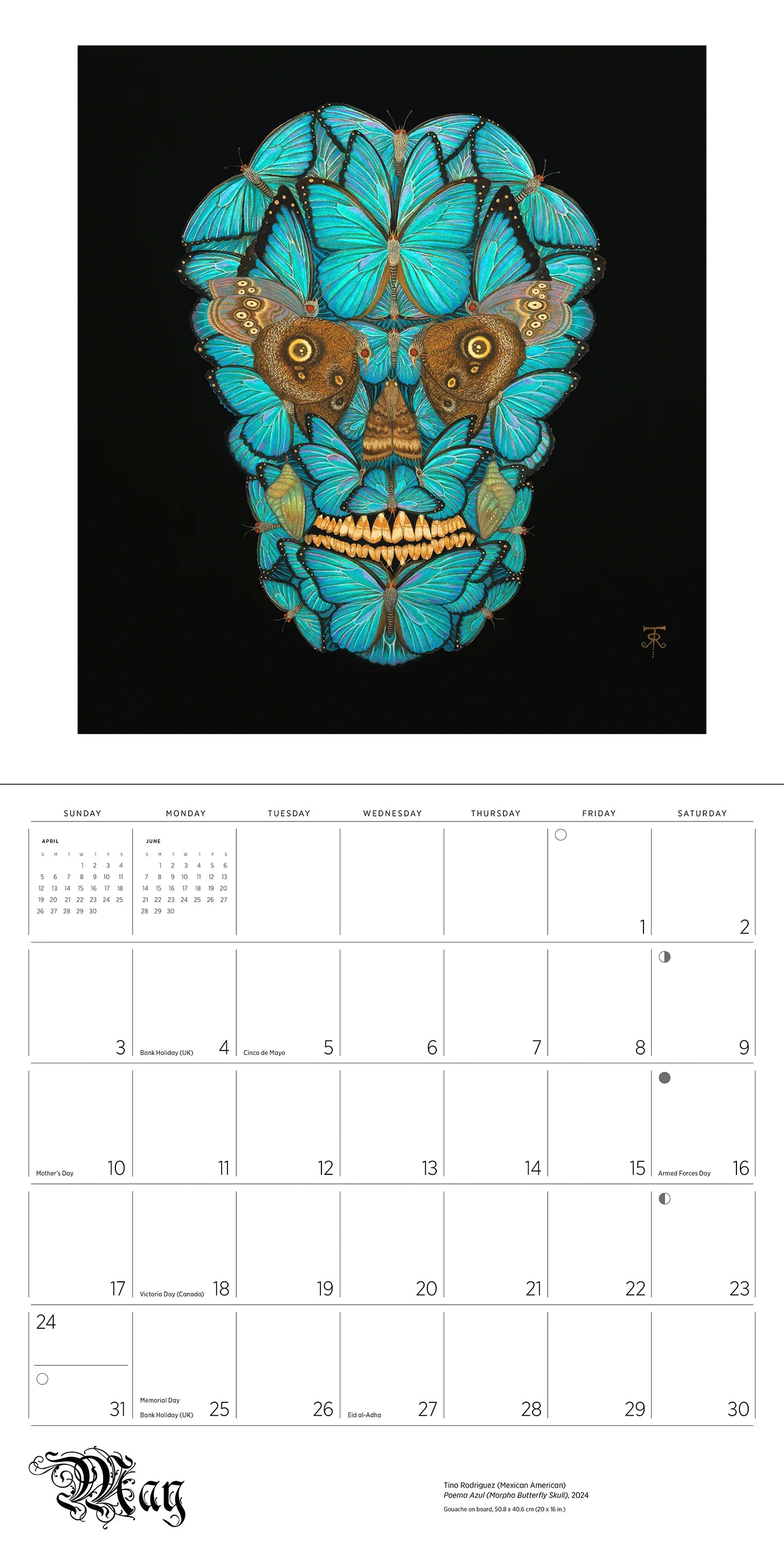 Day Of The Dead: The Skull Paintings of Tino Rodriguez & Virgo Paraiso 2026 Calendar