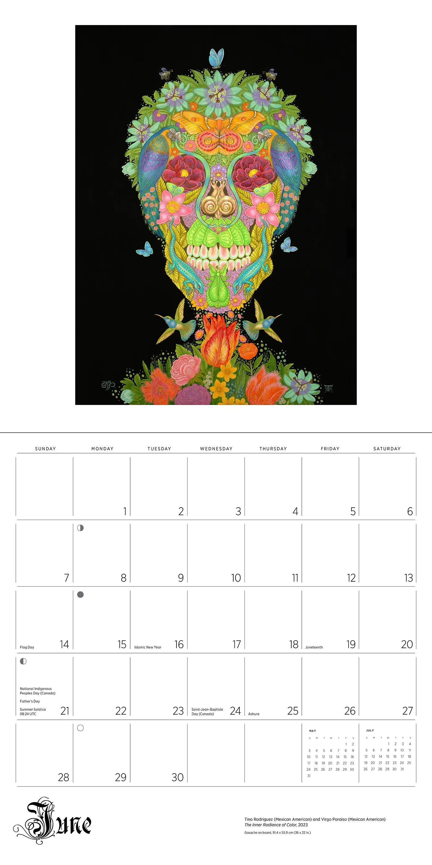 Day Of The Dead: The Skull Paintings of Tino Rodriguez & Virgo Paraiso 2026 Calendar