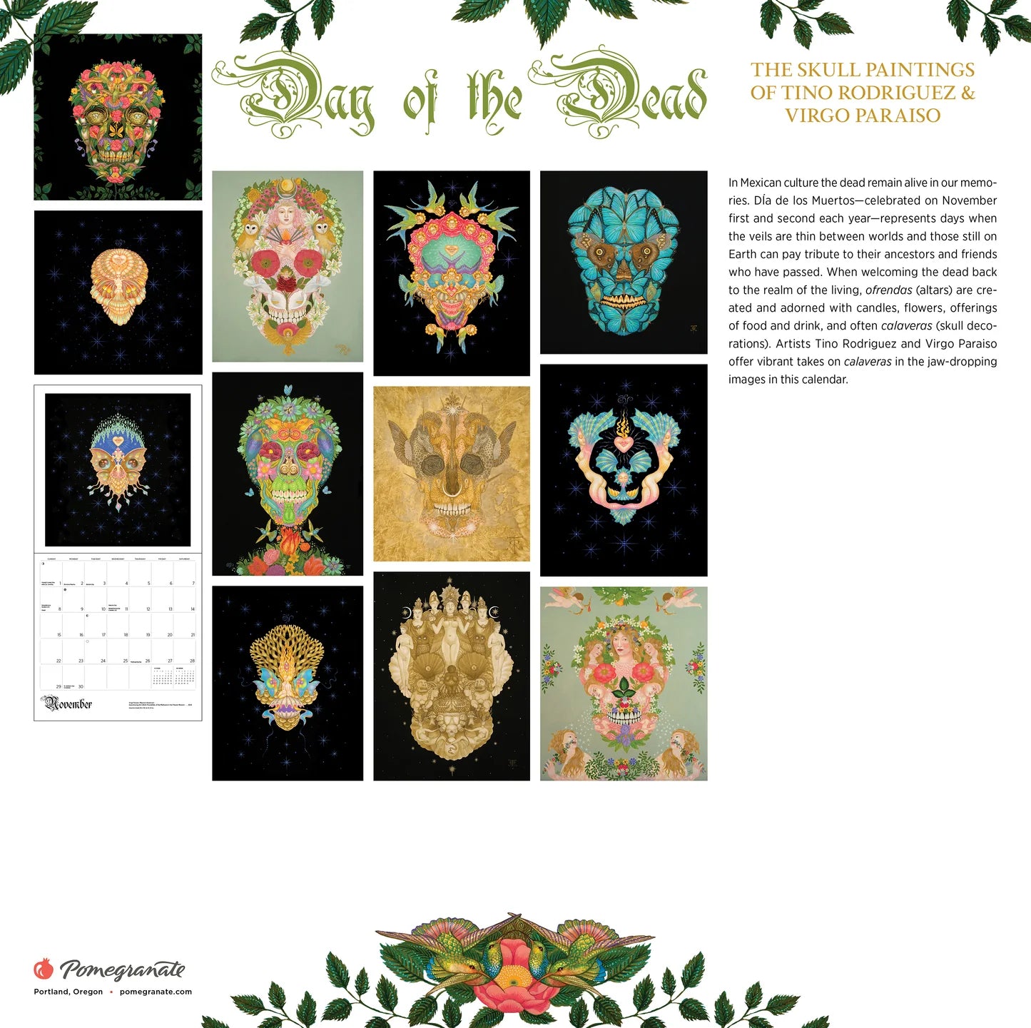 Day Of The Dead: The Skull Paintings of Tino Rodriguez & Virgo Paraiso 2026 Calendar