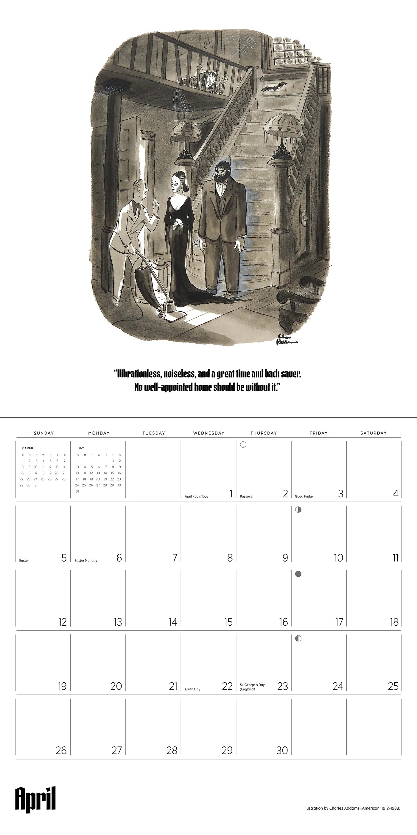 Charles Addams: The Addams Family 2026 Wall Calendar
