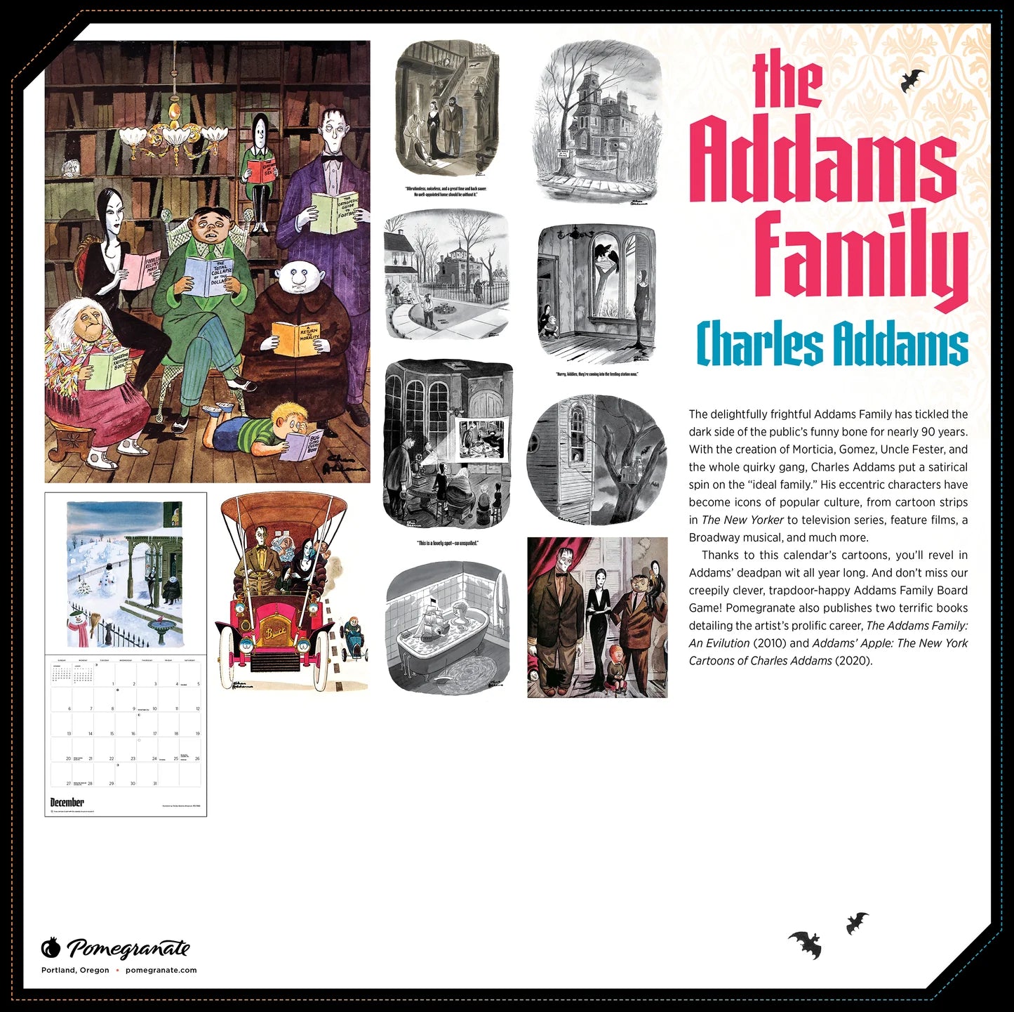 Charles Addams: The Addams Family 2026 Wall Calendar