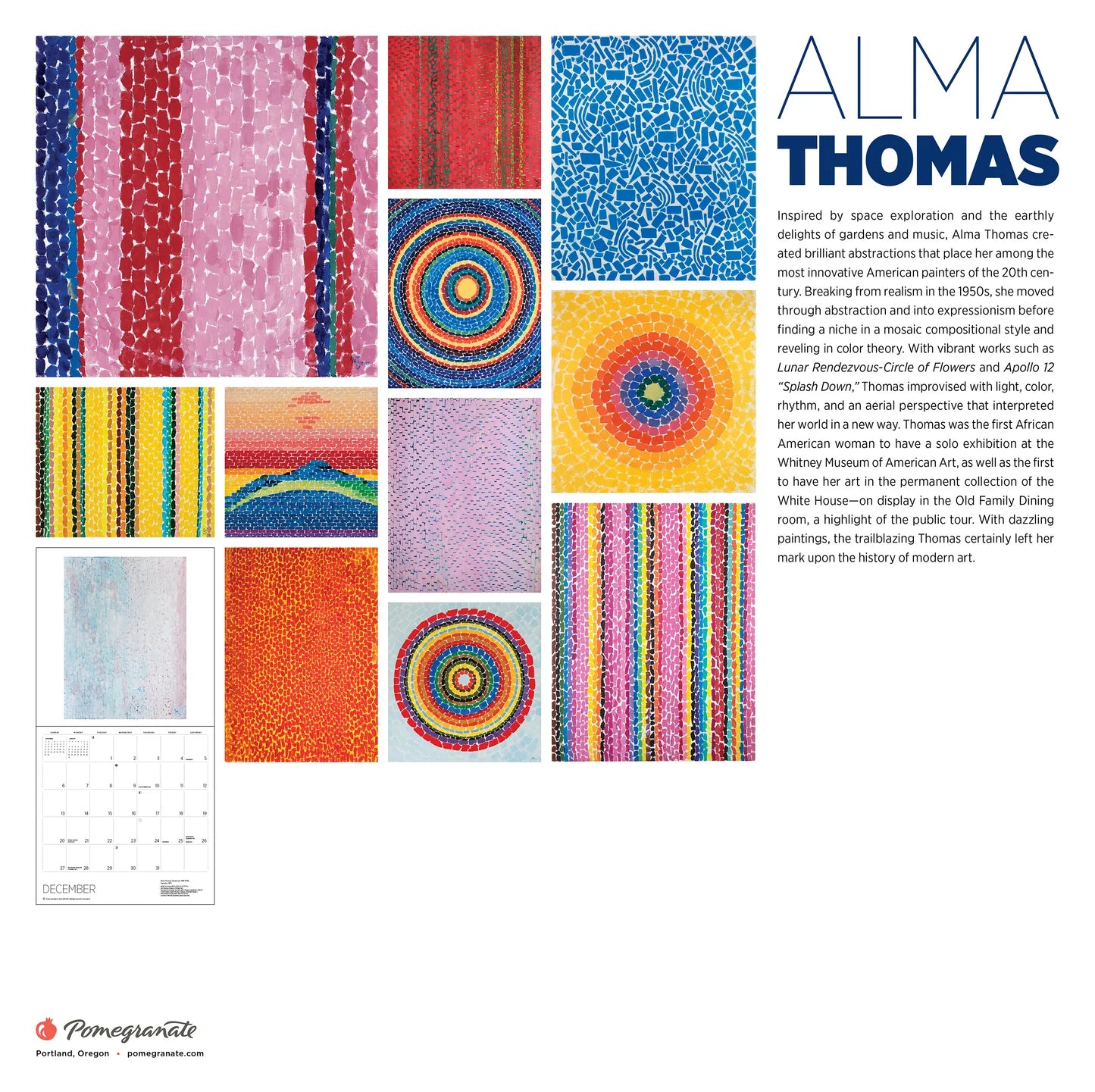 Alma Thomas 2026 Wall Calendar
