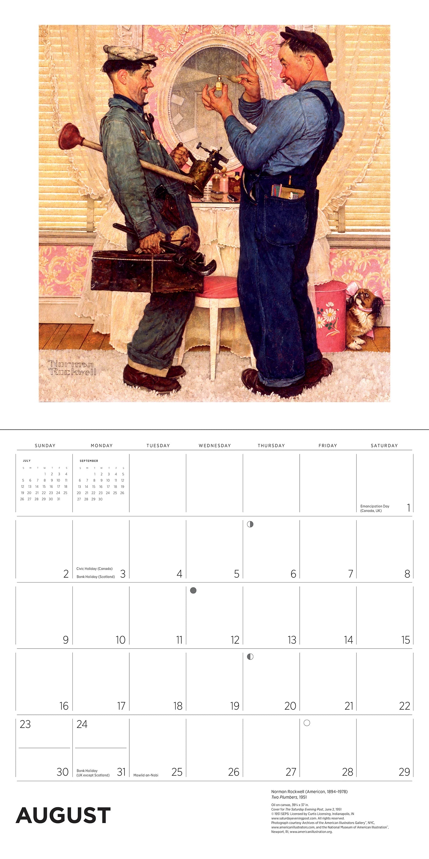 Norman Rockwell: The Saturday Evening Post 2026 Wall Calendar