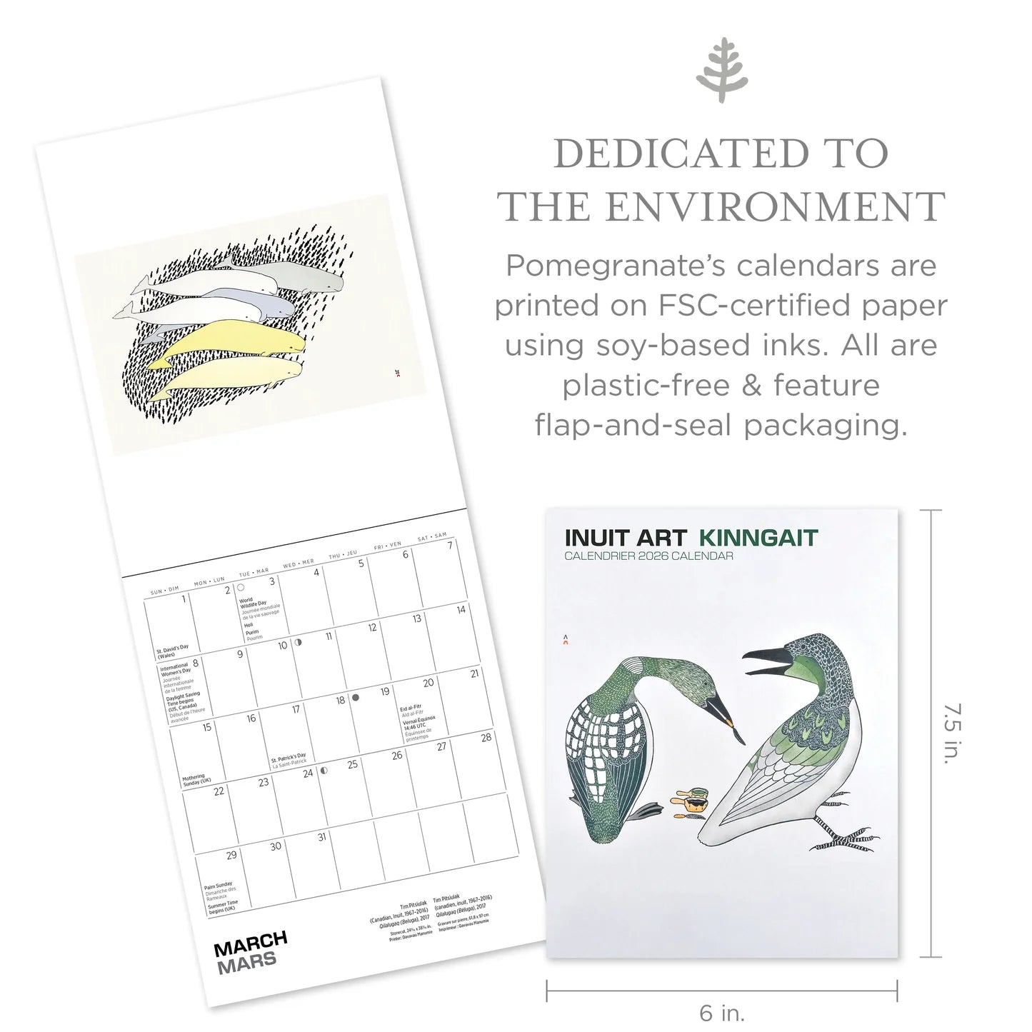 Inuit Art: Kinngait 2026 Mini Wall Calendar