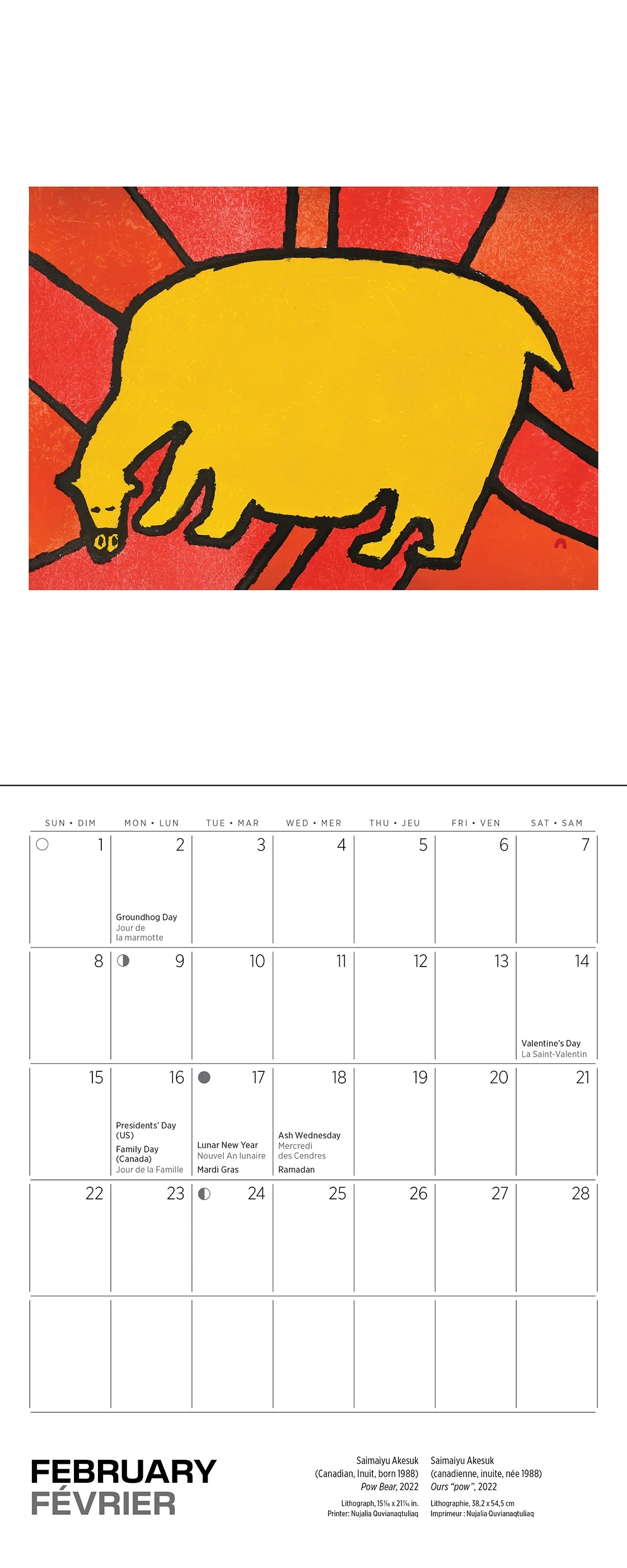 Inuit Art: Kinngait 2026 Mini Wall Calendar