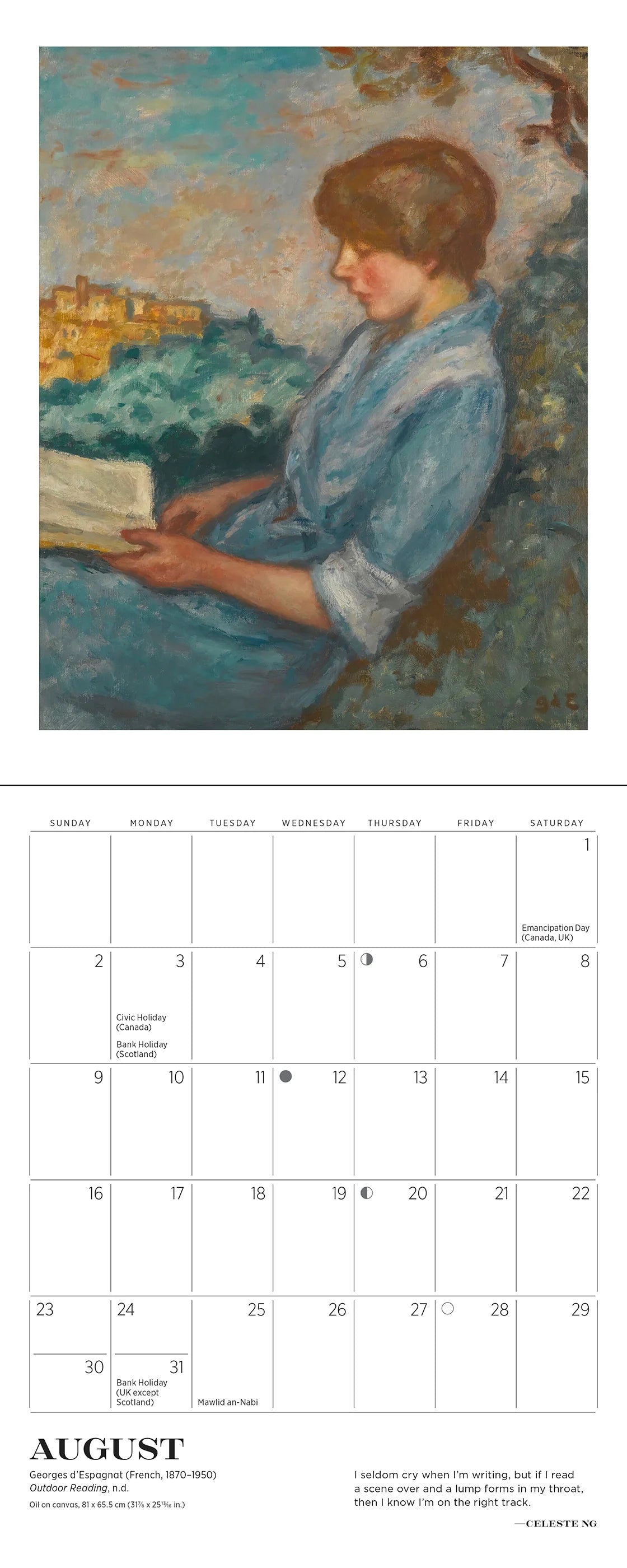 The Reading Woman 2026 Mini Wall Calendar