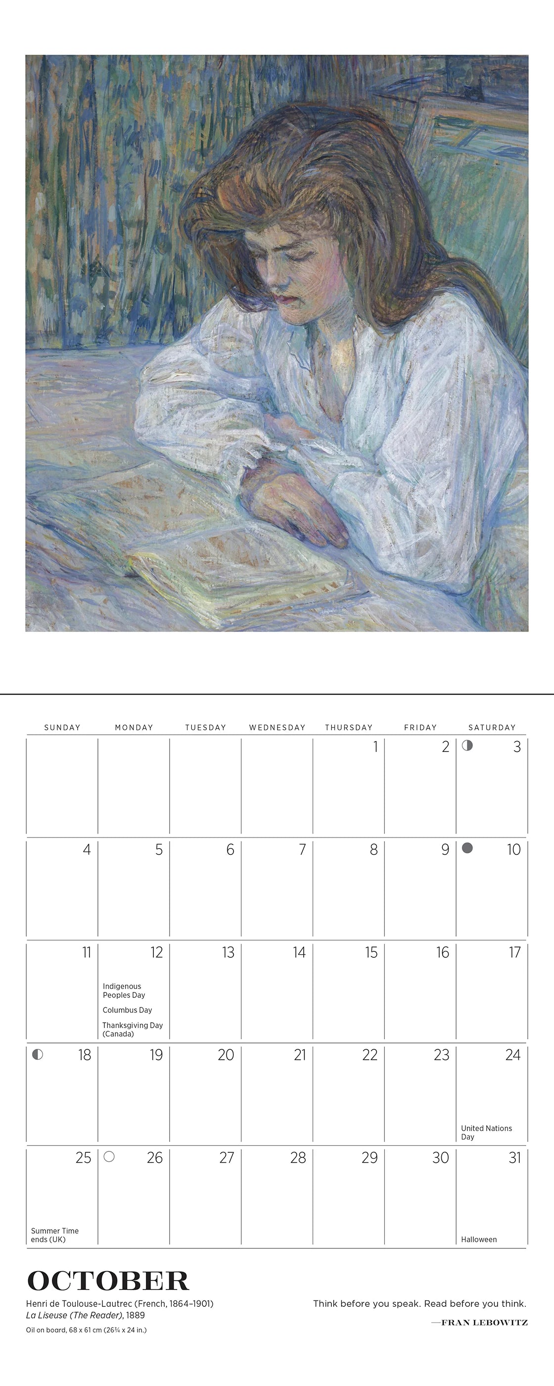The Reading Woman 2026 Mini Wall Calendar