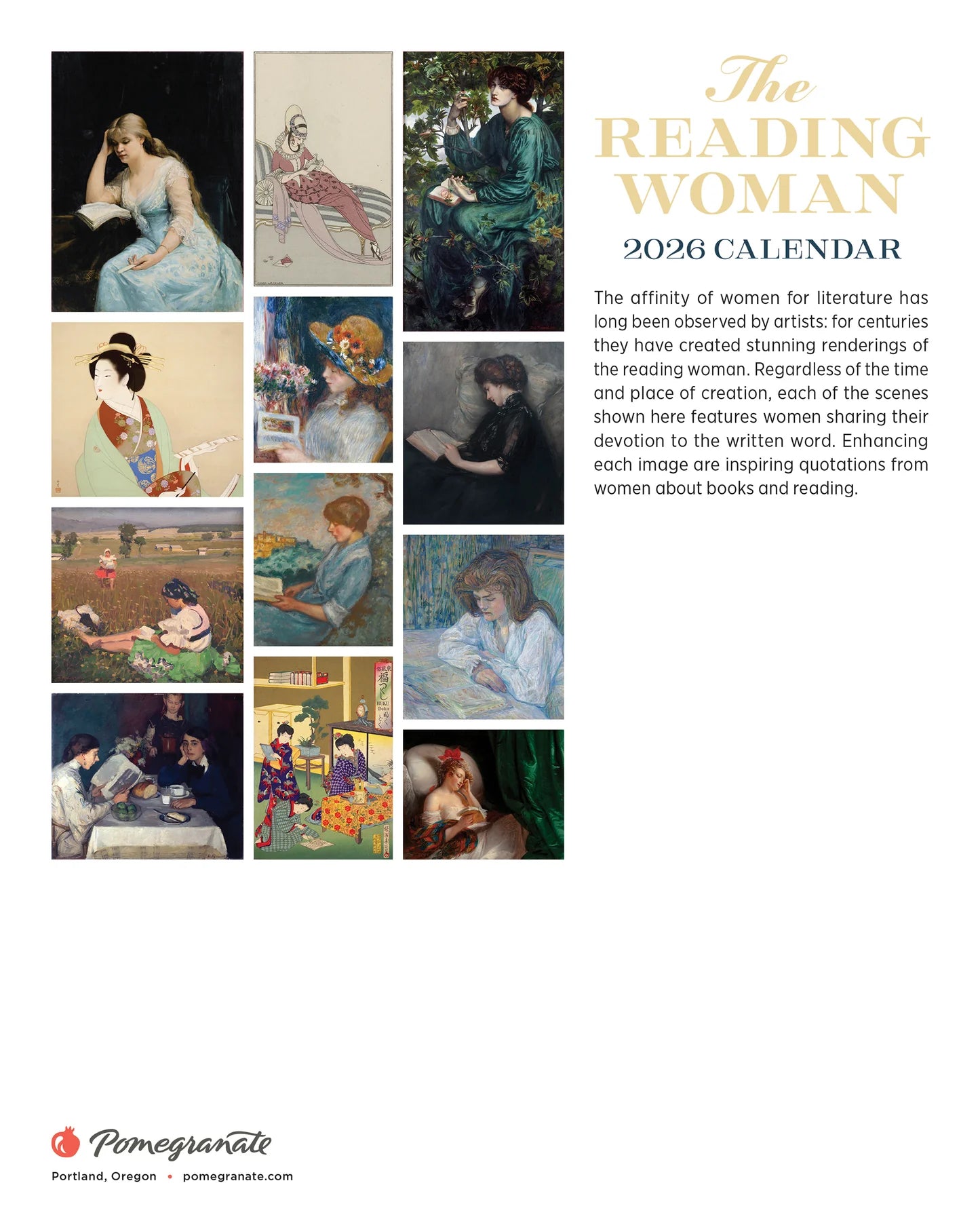 The Reading Woman 2026 Mini Wall Calendar