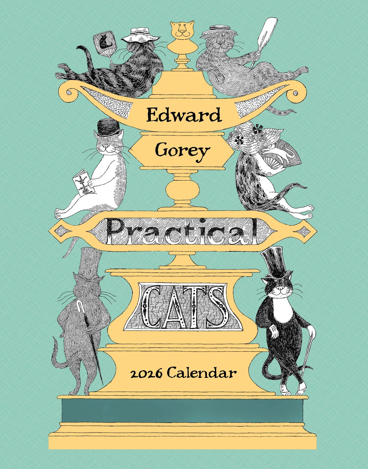 Edward Gorey Practical Cats 2026 Mini Wall Calendar