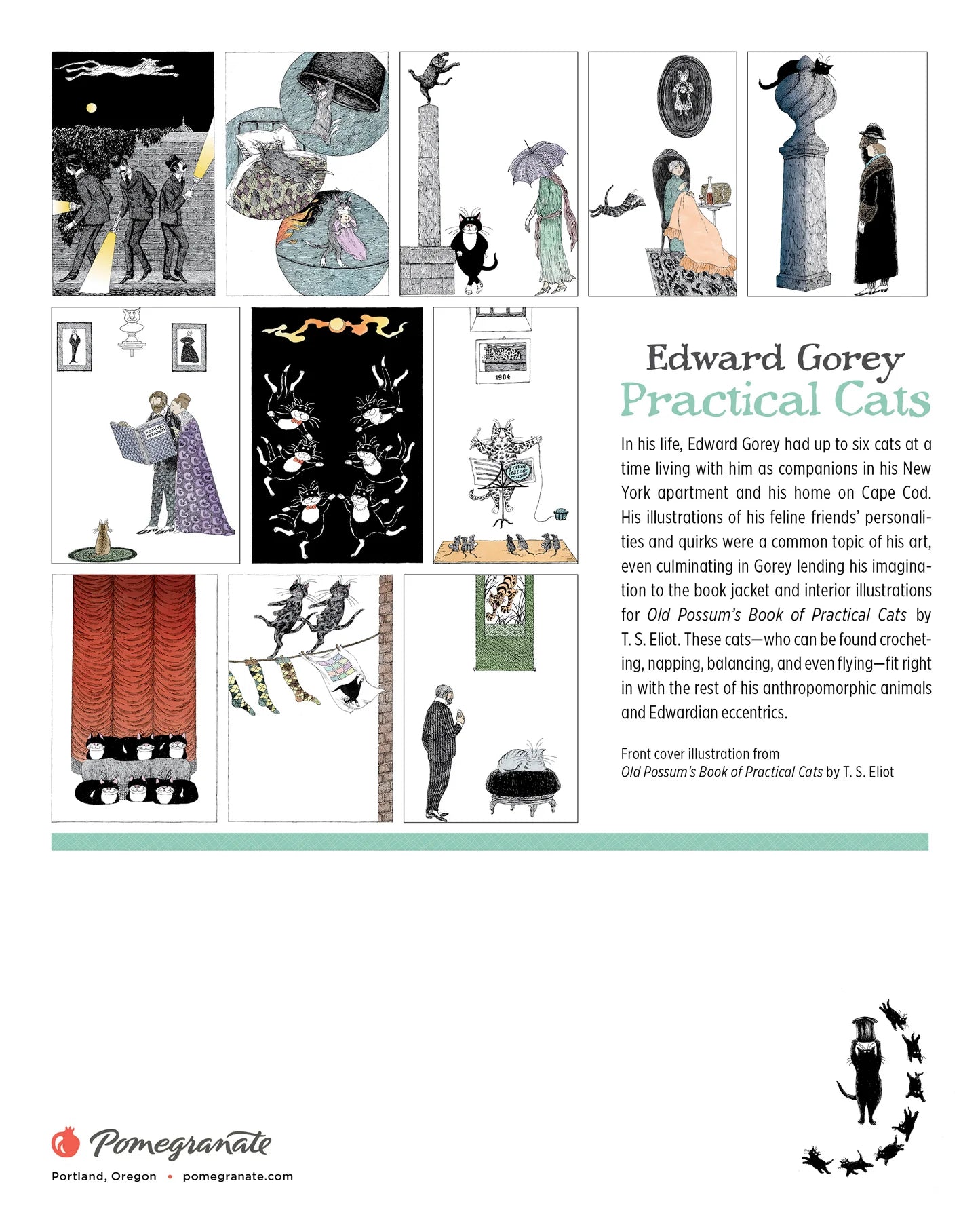Edward Gorey Practical Cats 2026 Mini Wall Calendar
