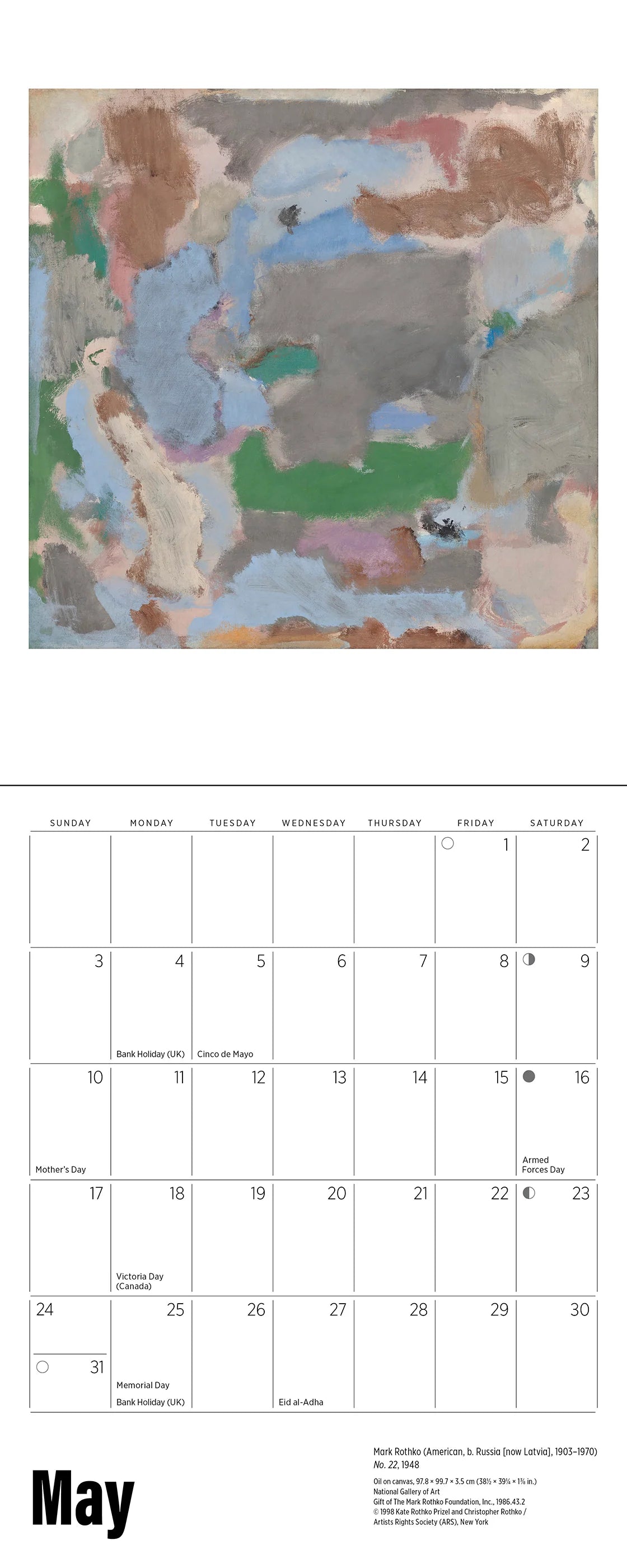 Rothko 2026 Mini Wall Calendar