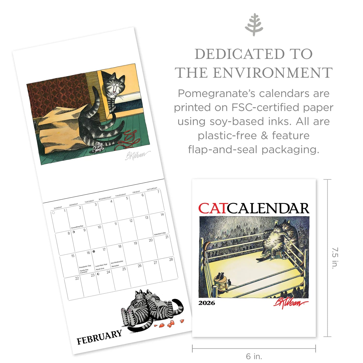 B. Kliban 2026 Mini Cat Calendar