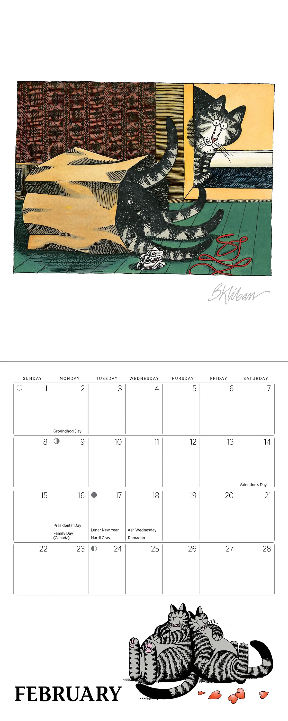B. Kliban 2026 Mini Cat Calendar