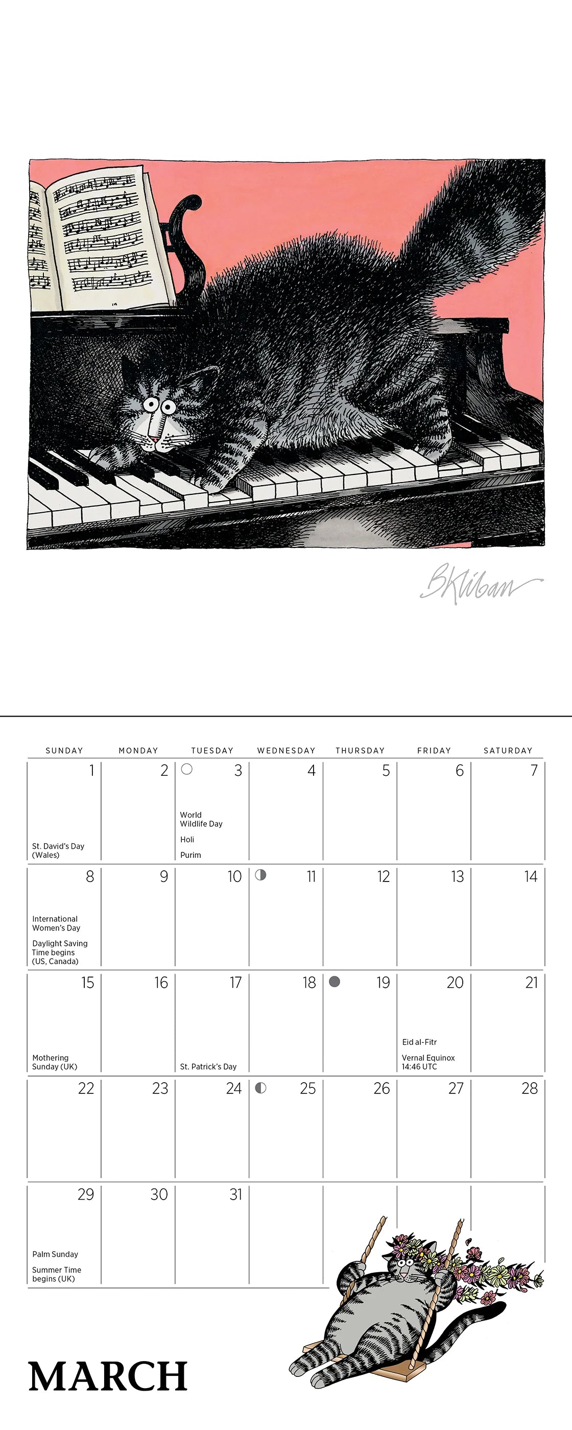 B. Kliban 2026 Mini Cat Calendar