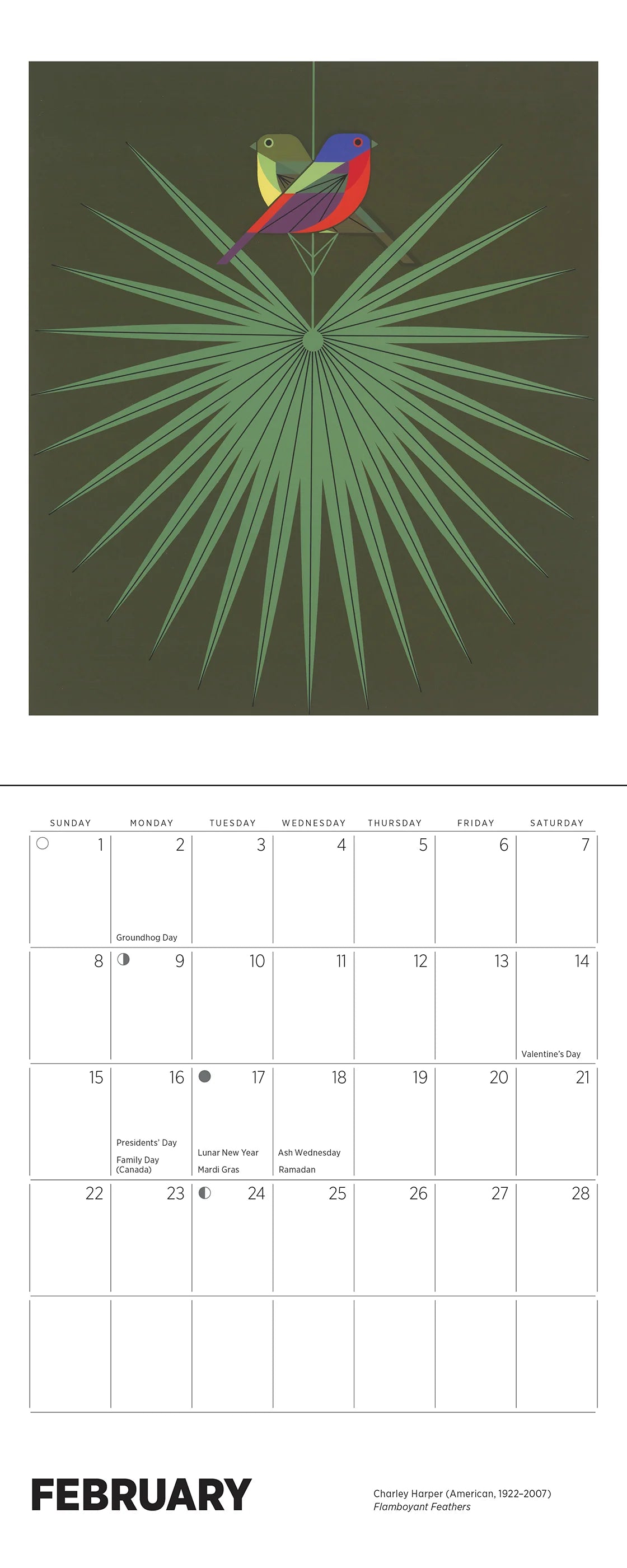 Charley Harper 2026 Mini Calendar