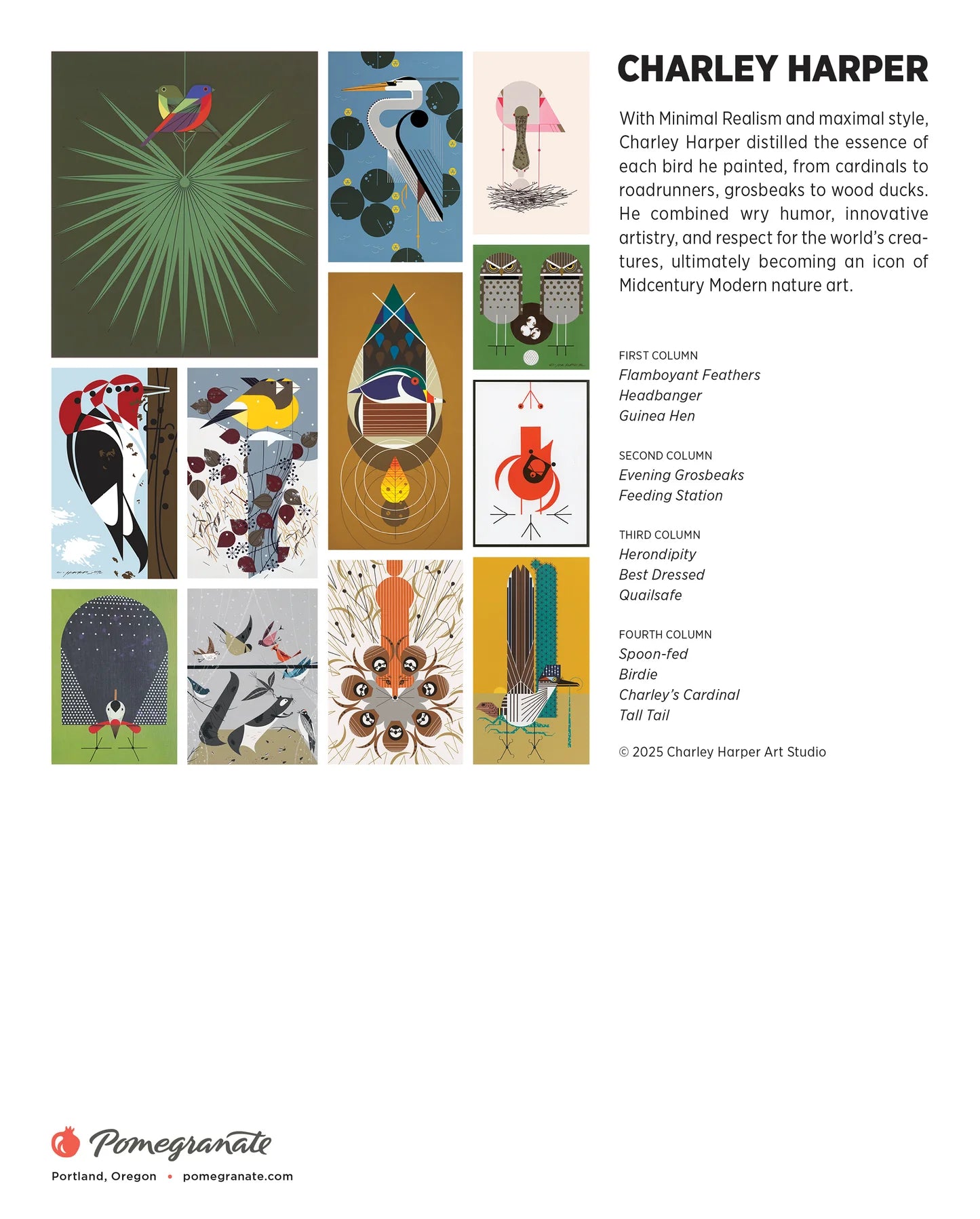 Charley Harper 2026 Mini Calendar