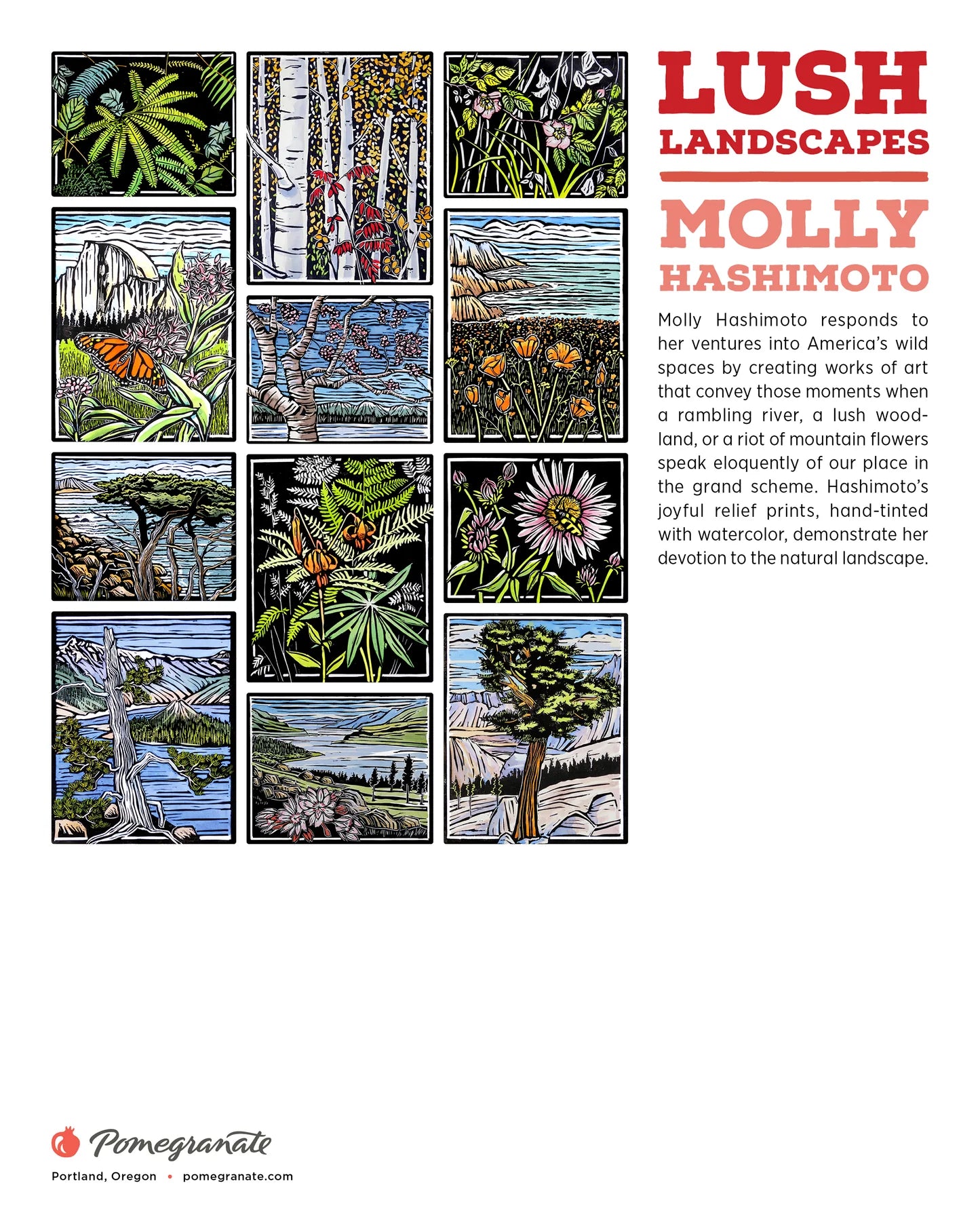 Molly Hashimoto Lush Landscapes 2026 Mini Wall Calendar