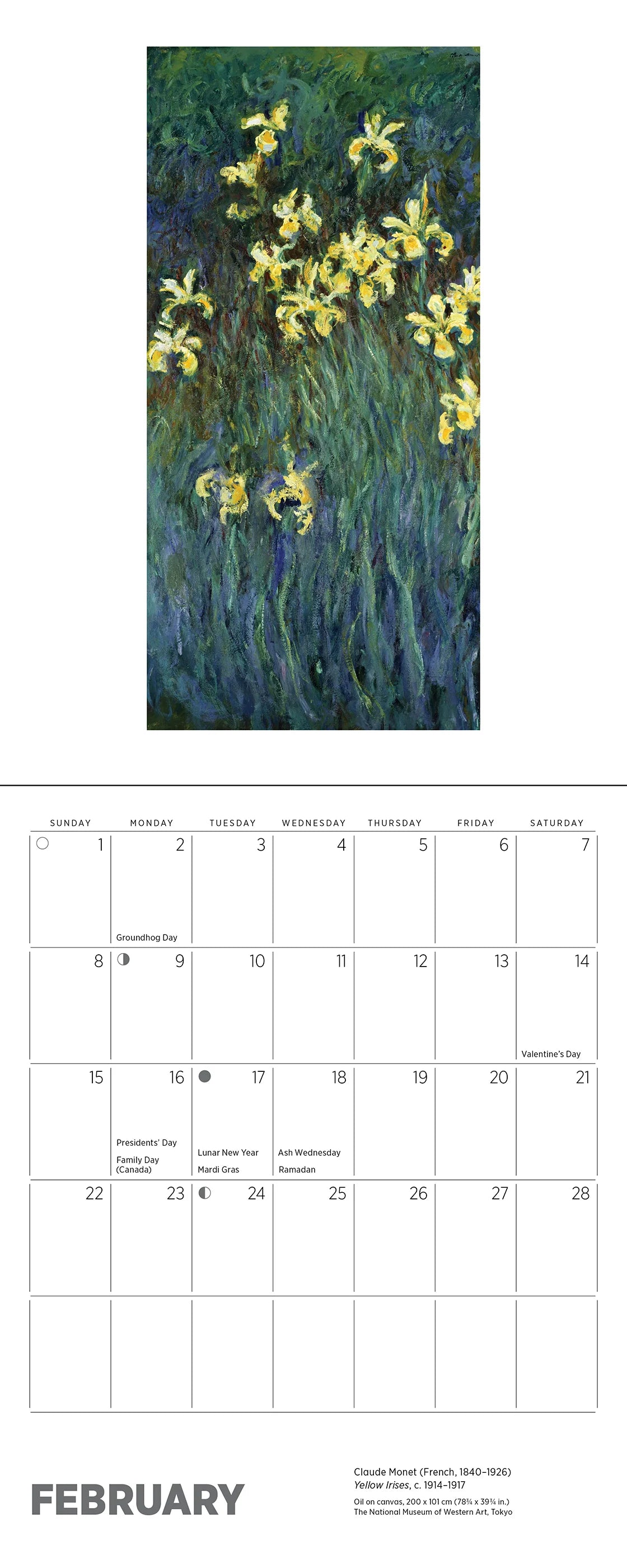 Claude Monet 2026 Mini Wall Calendar