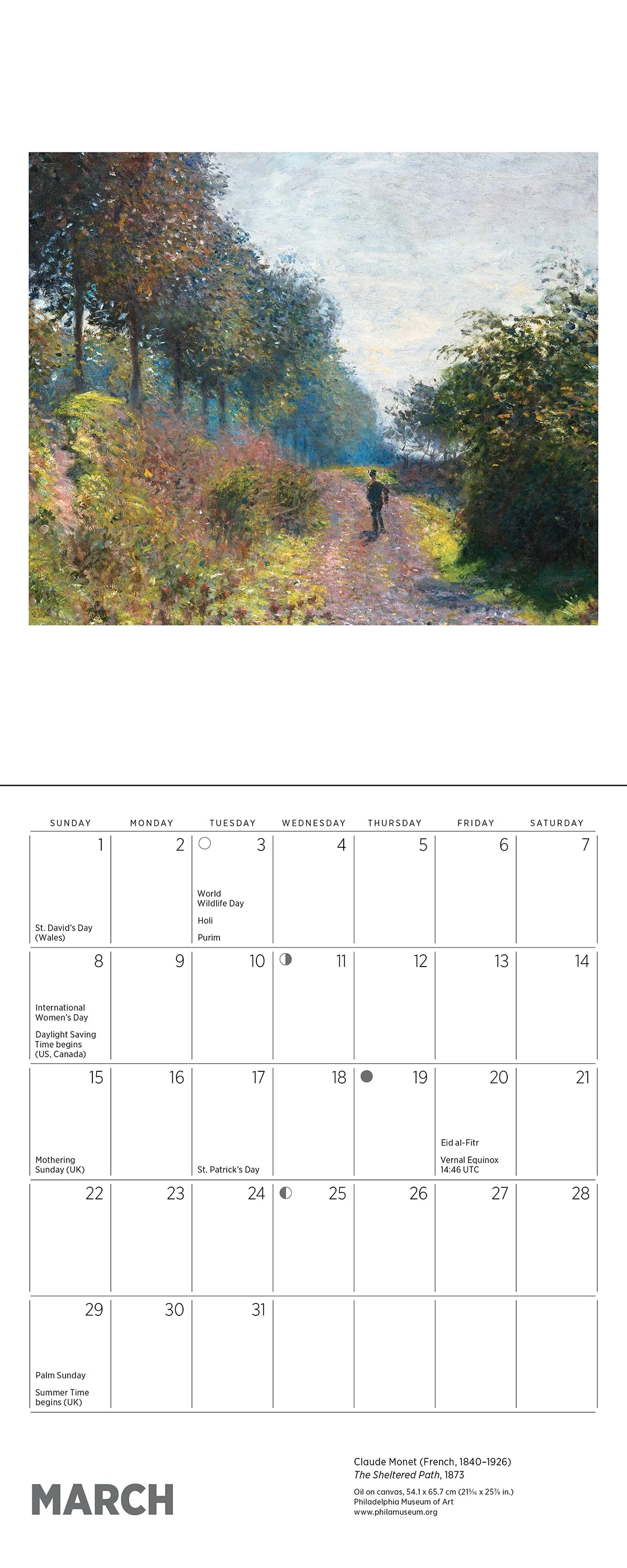 Claude Monet 2026 Mini Wall Calendar