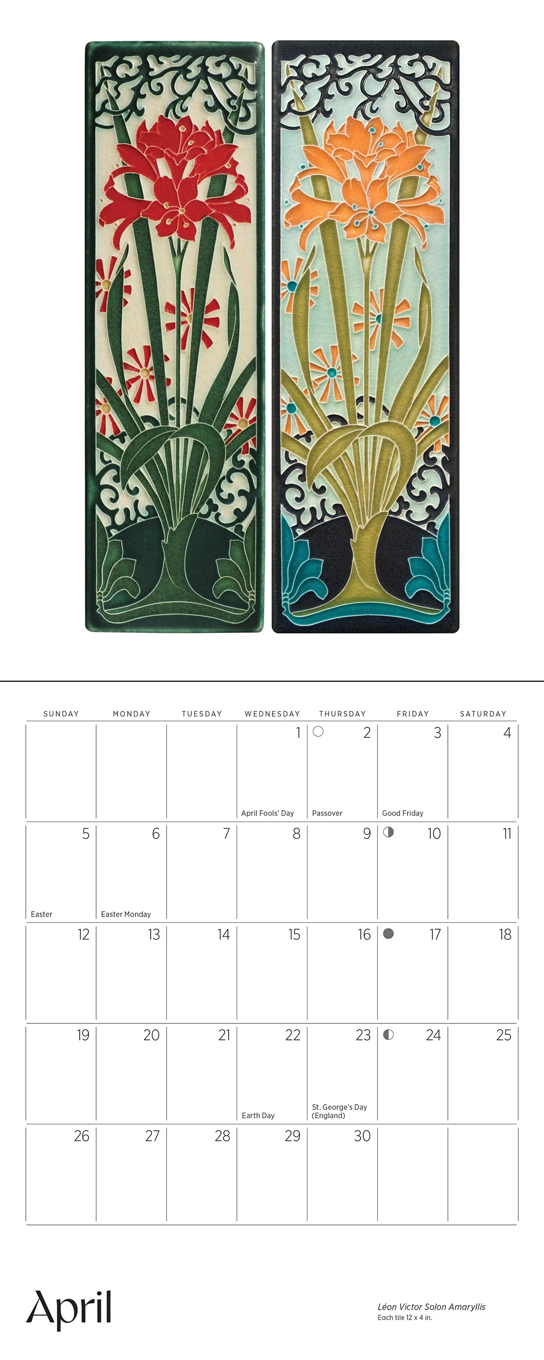 Arts & Crafts Tiles: Made by Motawi Tileworks 2026 Mini Wall Calendar