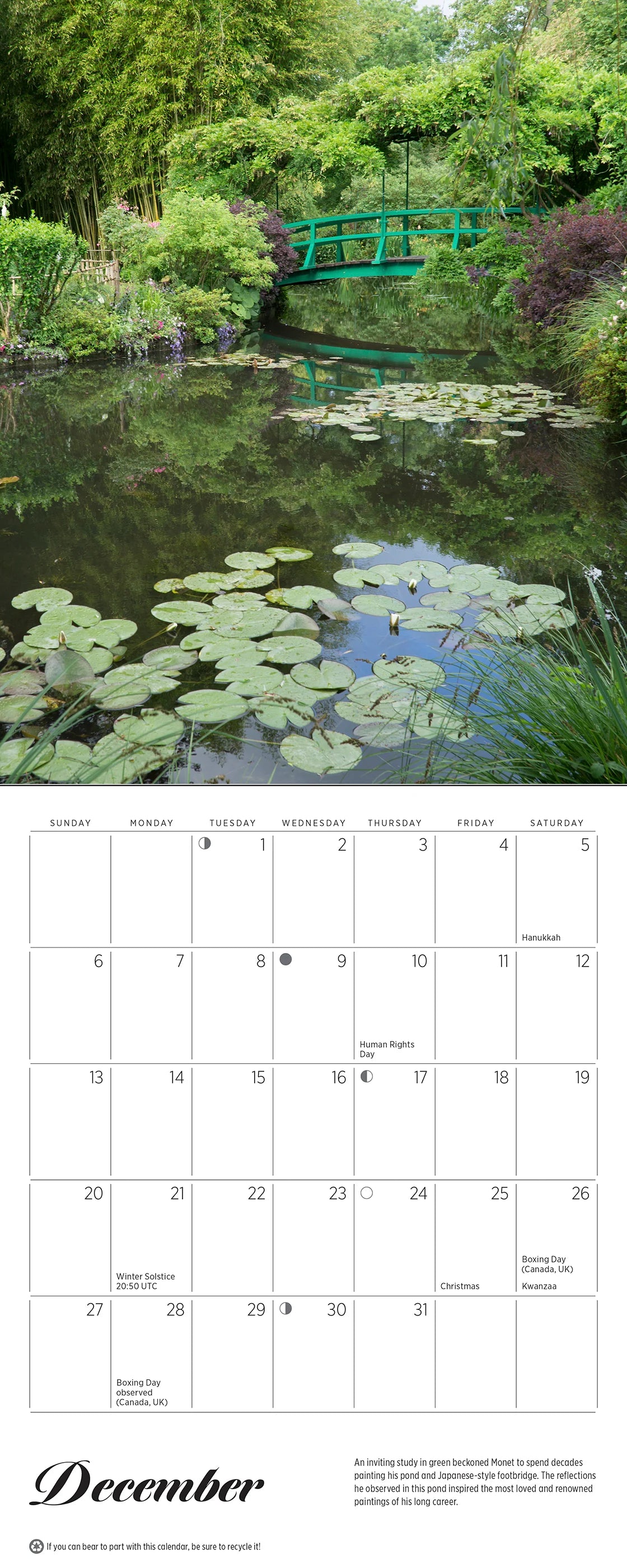 Monet's Passion: The Gardens at Giverny 2026 Mini Wall Calendar