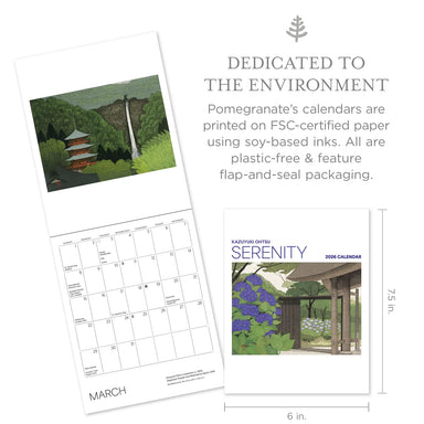 Serenity: Kazuyuki Ohtsu 2026 Mini Wall Calendar