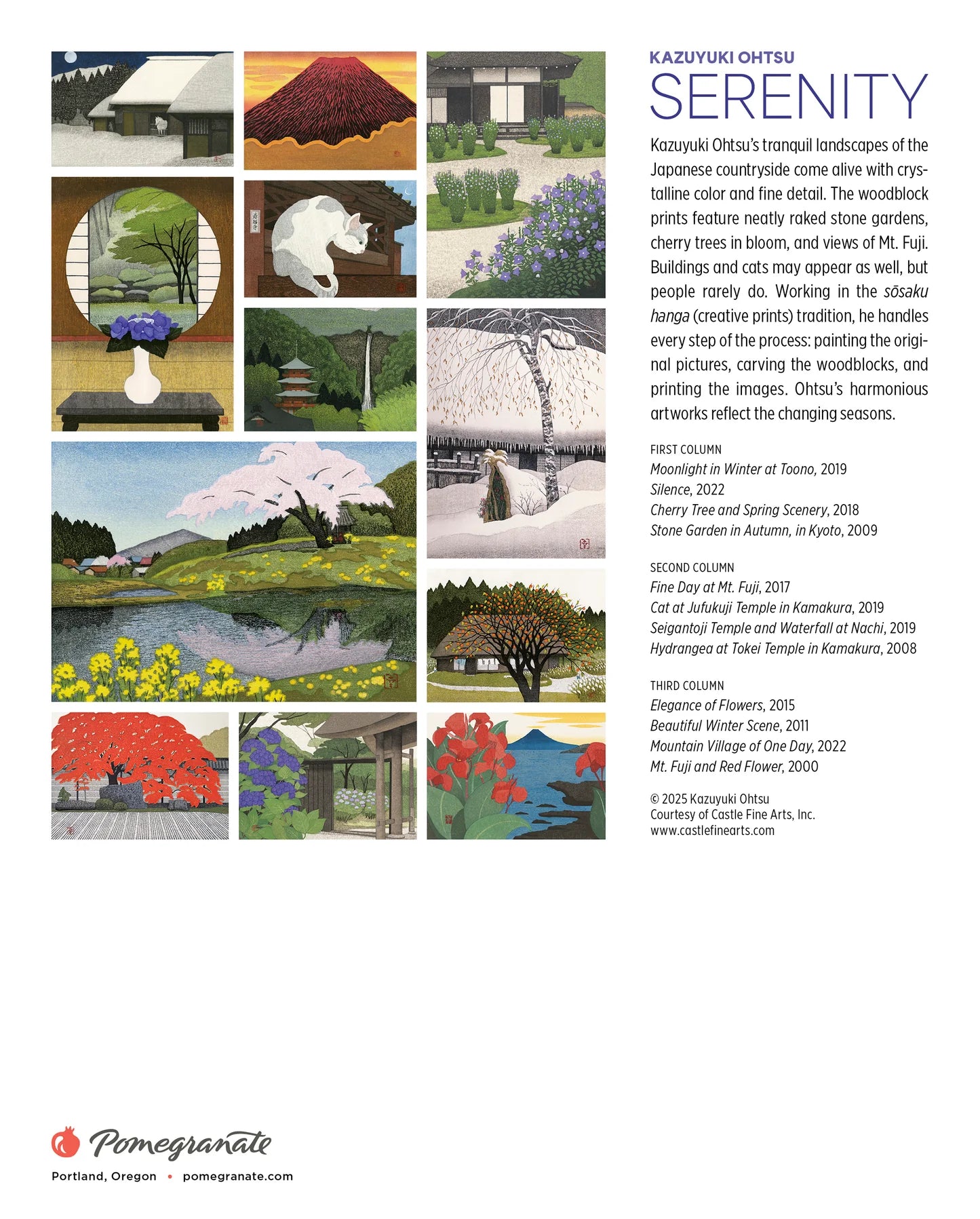 Serenity: Kazuyuki Ohtsu 2026 Mini Wall Calendar