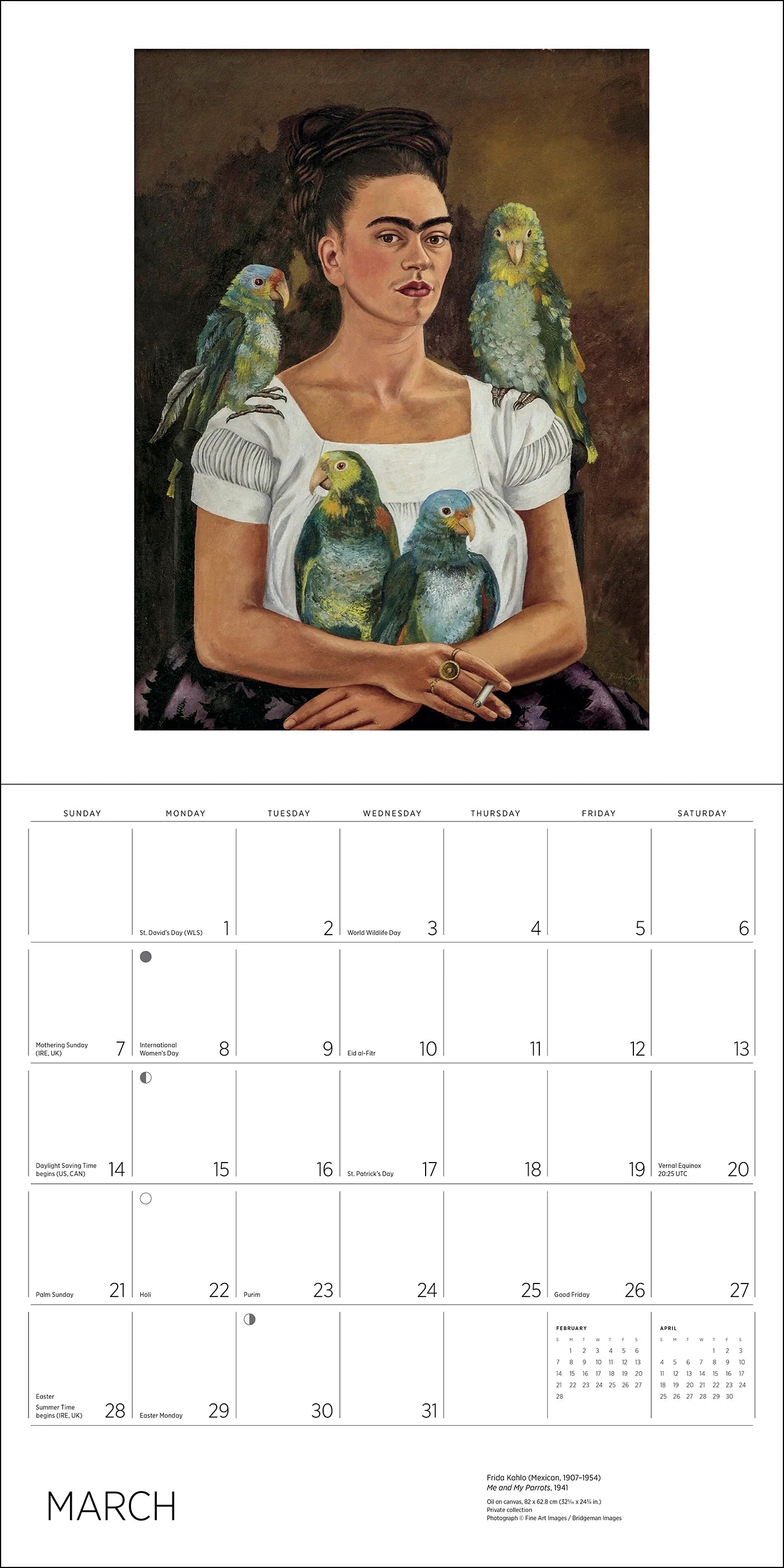POM Frida Kahlo 2027 Wall Calendar