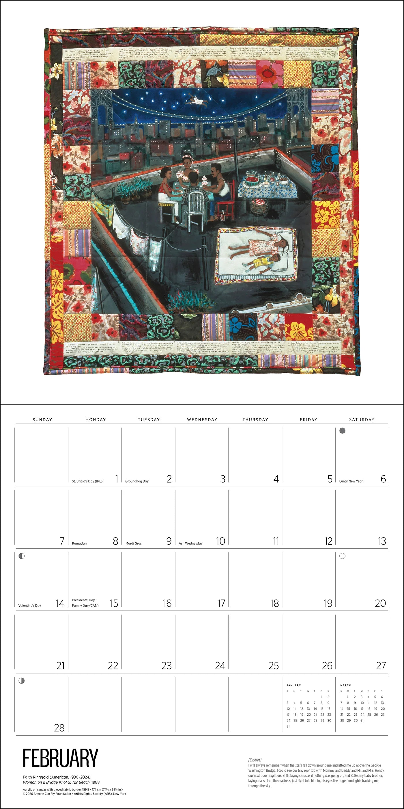 POM Faith Ringgold 2027 Wall Calendar