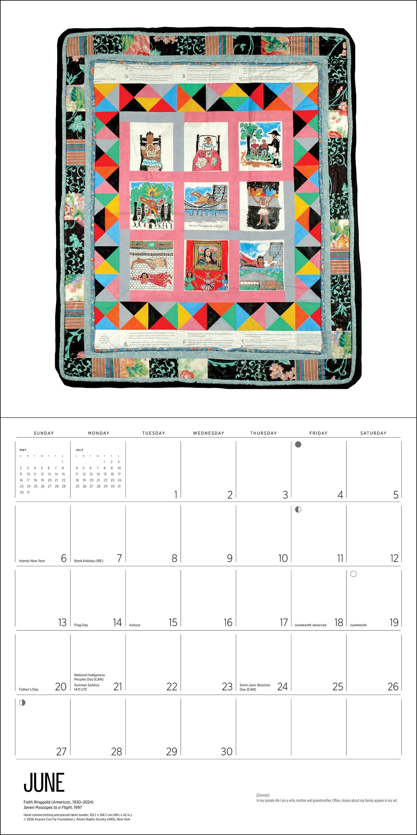 POM Faith Ringgold 2027 Wall Calendar