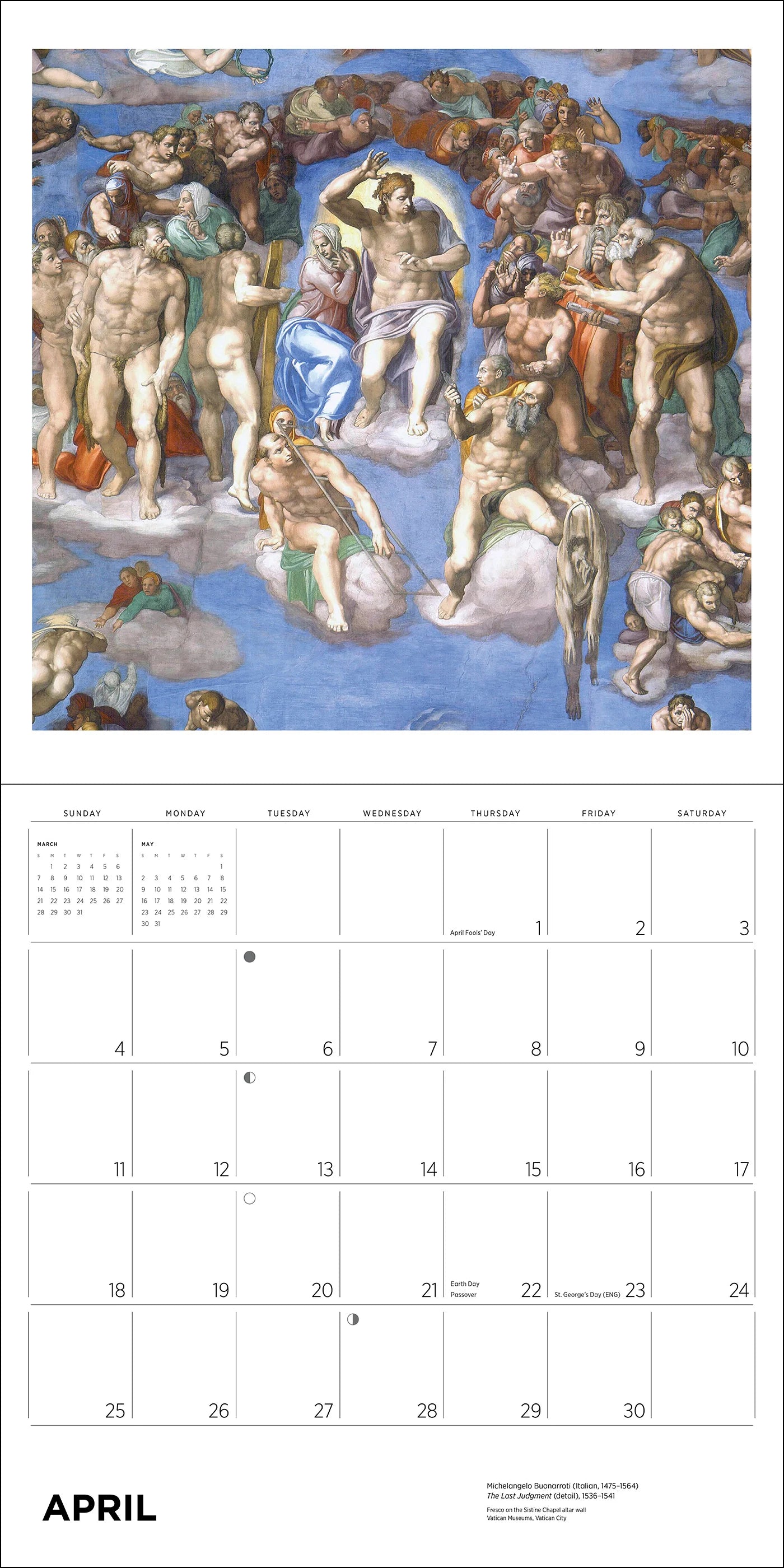 POM Michelangelo 2027 Wall Calendar