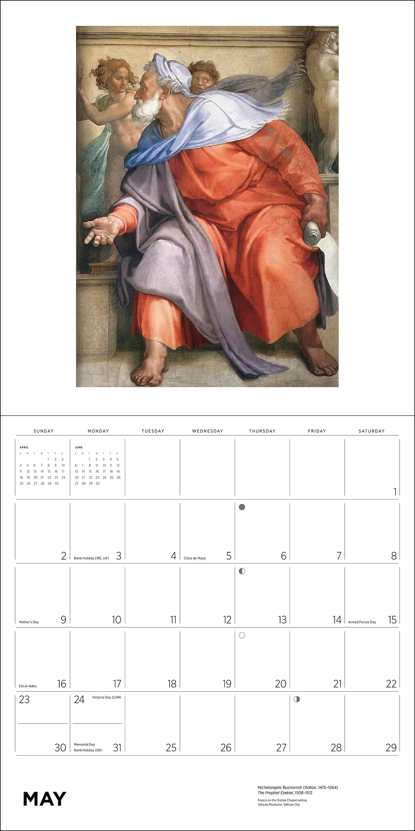 POM Michelangelo 2027 Wall Calendar
