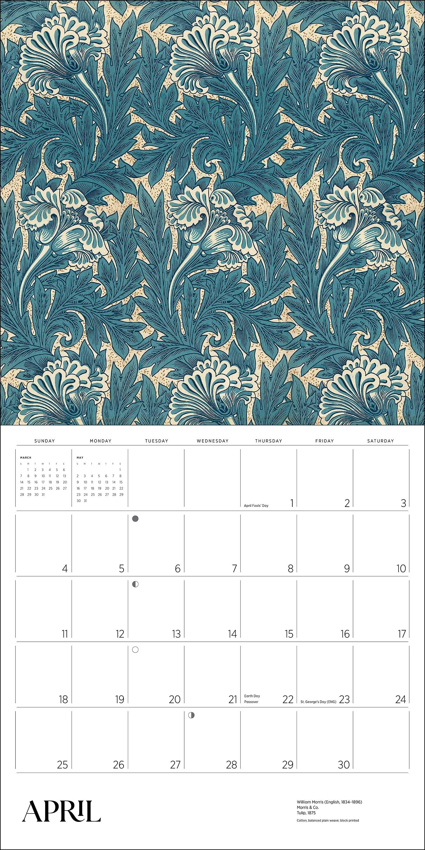 POM William Morris: Arts & Crafts Designs 2027 Wall Calendar