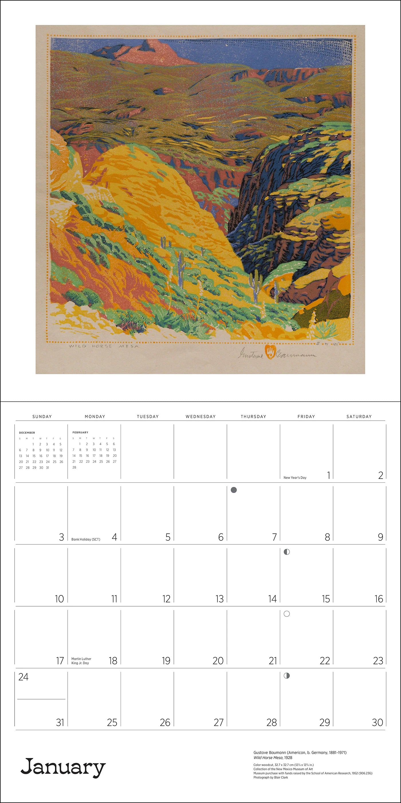 POM A Small, Untroubled World: The Art of Gustave Baumann 2027 Wall Calendar