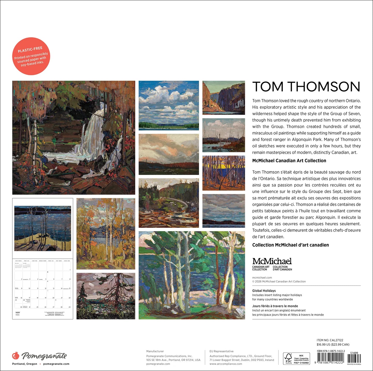 POM Tom Thomson 2027 Wall Calendar
