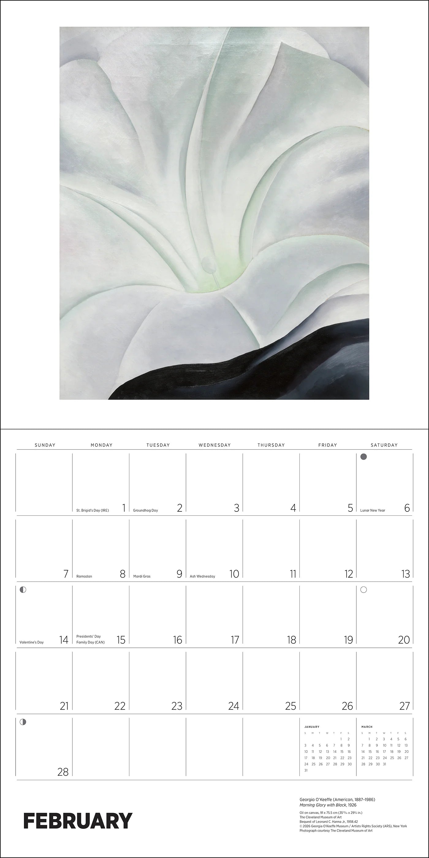 POM Georgia O'Keeffe 2027 Wall Calendar