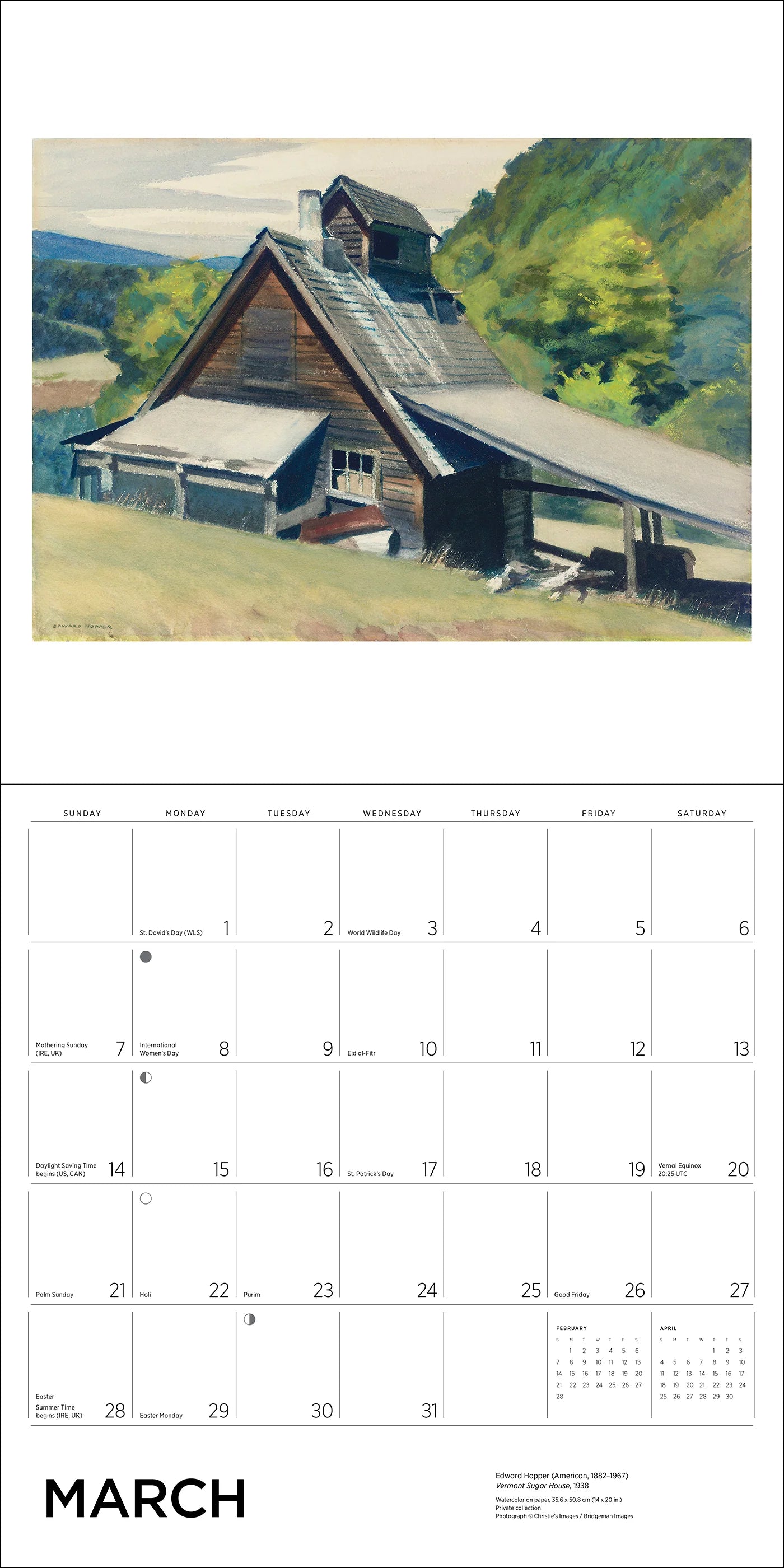 POM Edward Hopper 2027 Wall Calendar