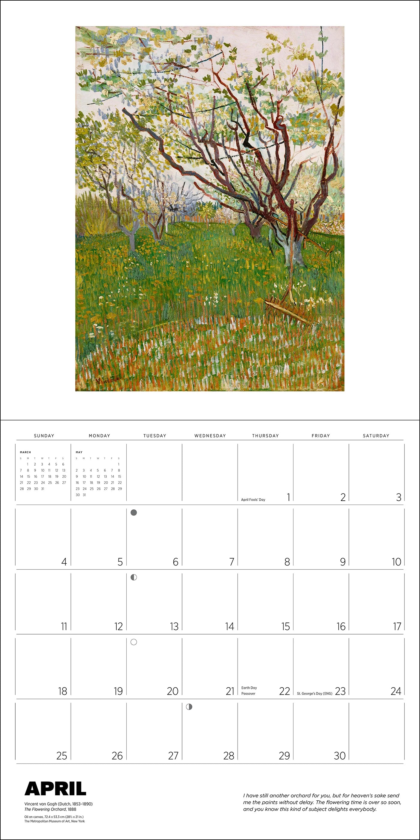 POM Vincent van Gogh 2027 Wall Calendar
