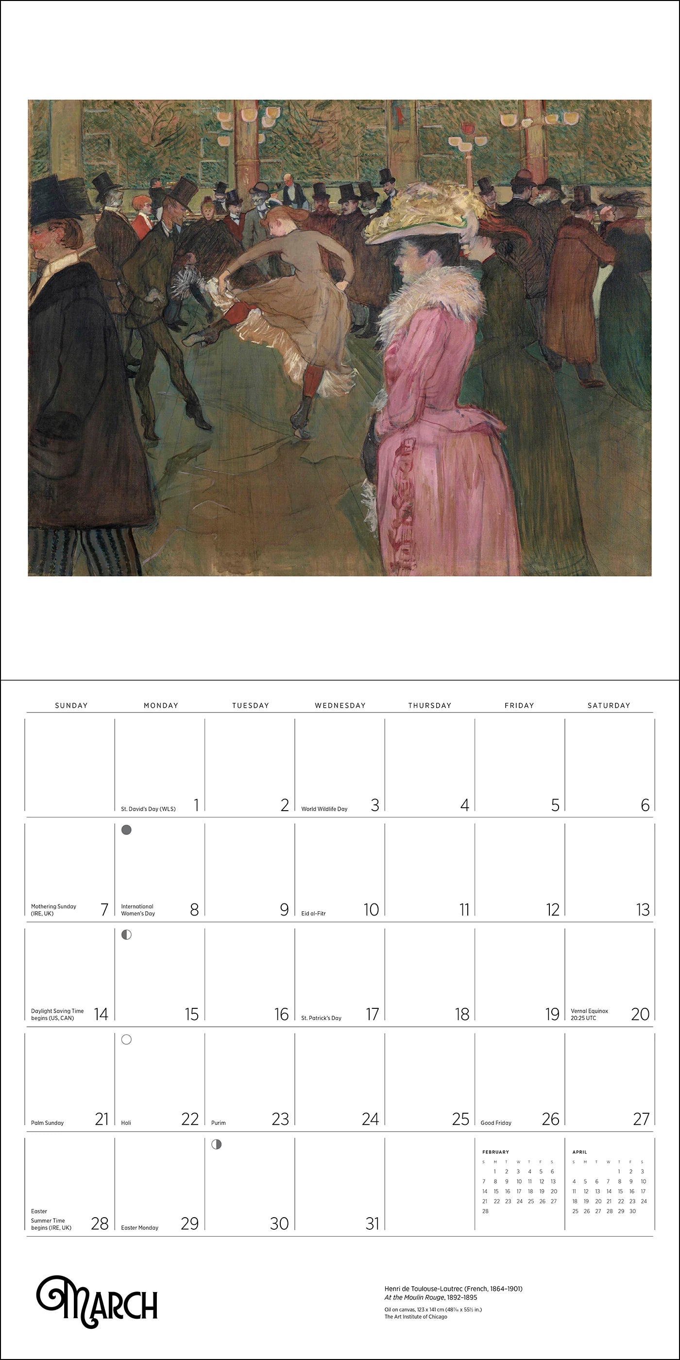 POM Henri de Toulouse-Lautrec 2027 Wall Calendar