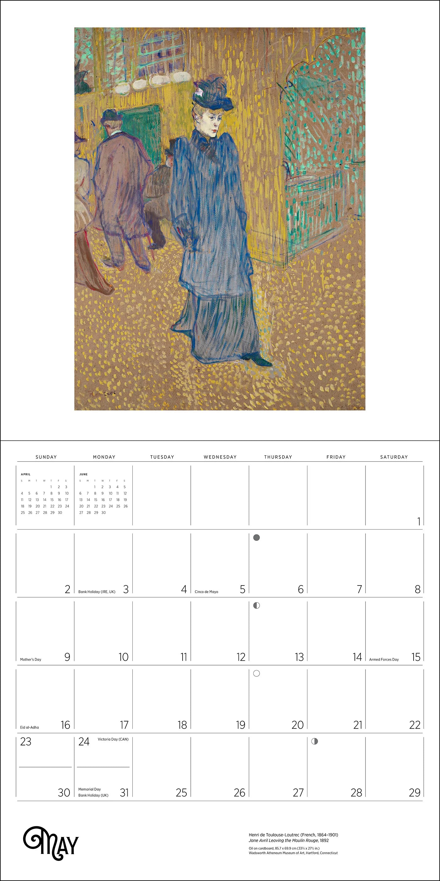 POM Henri de Toulouse-Lautrec 2027 Wall Calendar
