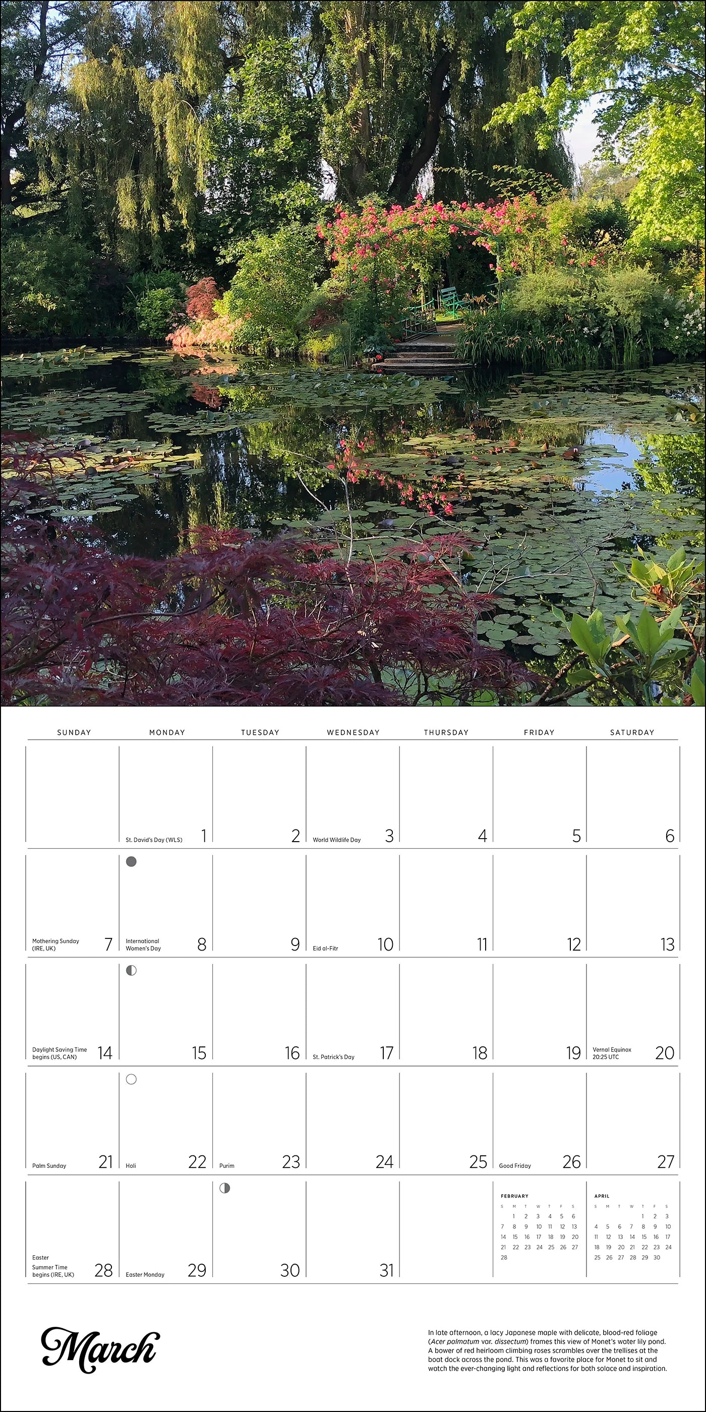 POM Monet's Passion: The Gardens at Giverny 2027 Wall Calendar